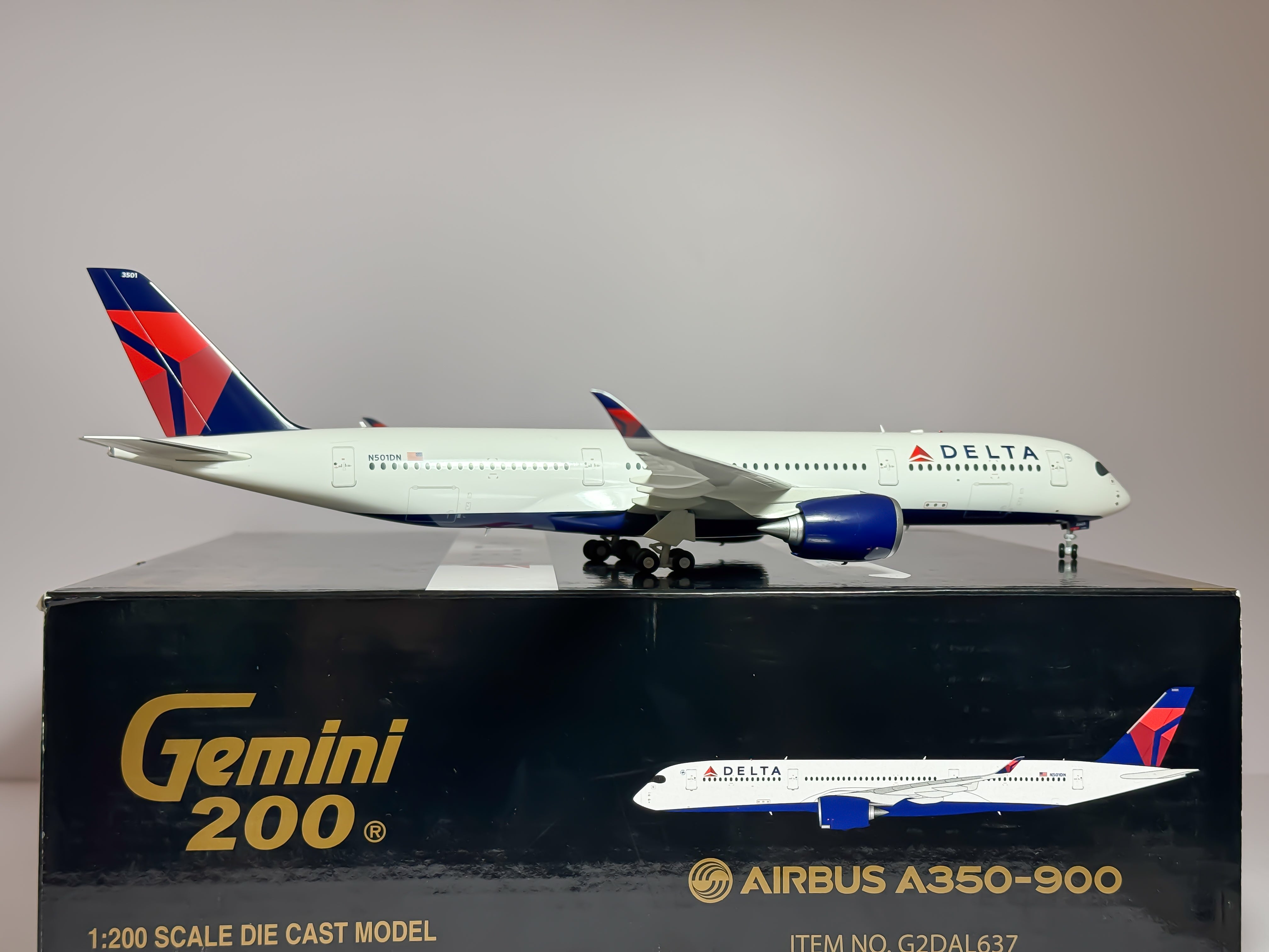 Delta Air Lines Airbus A350-900 1:200 Gemini Jets N501DN (G2DAL637)