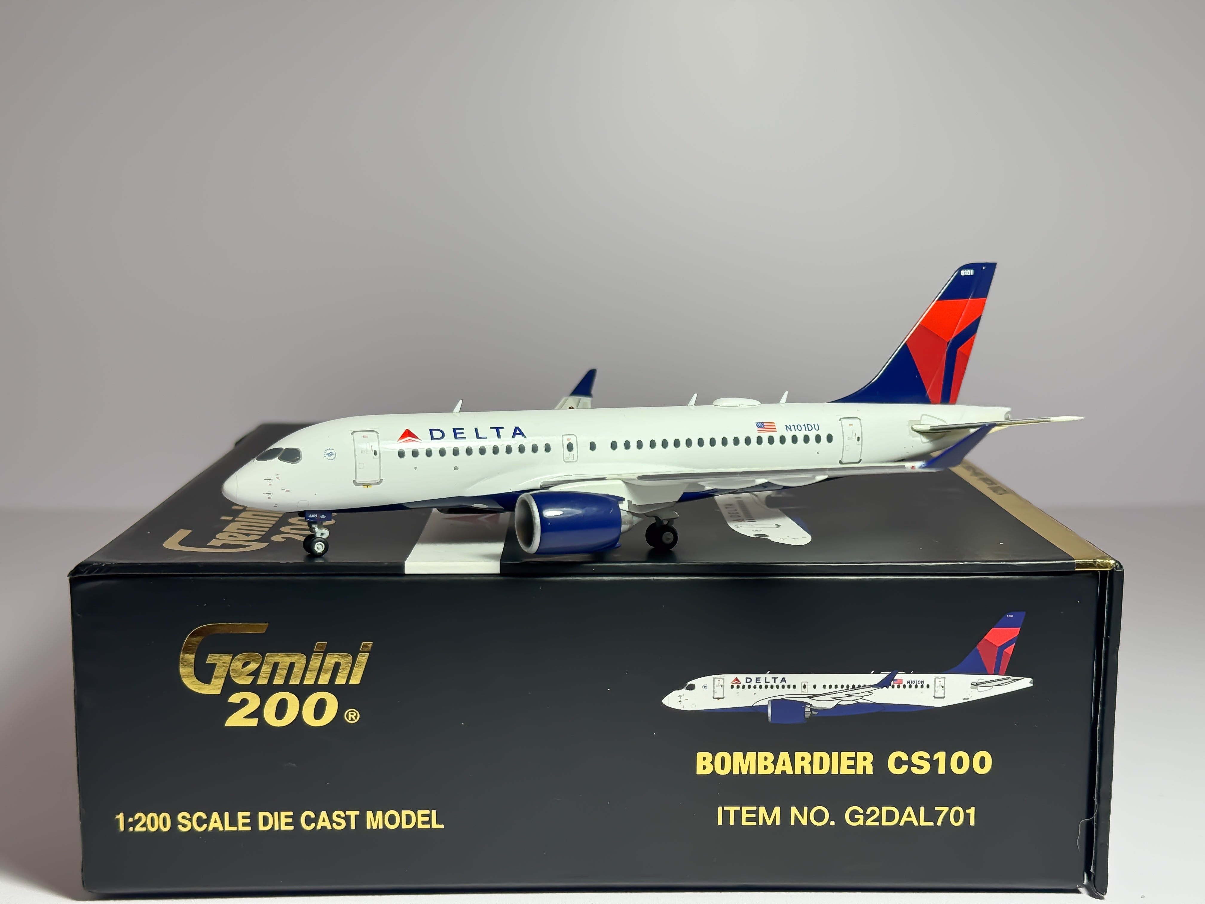 Delta Air Lines Airbus A220-100 1:200 Gemini Jets N101DU (G2DAL701)