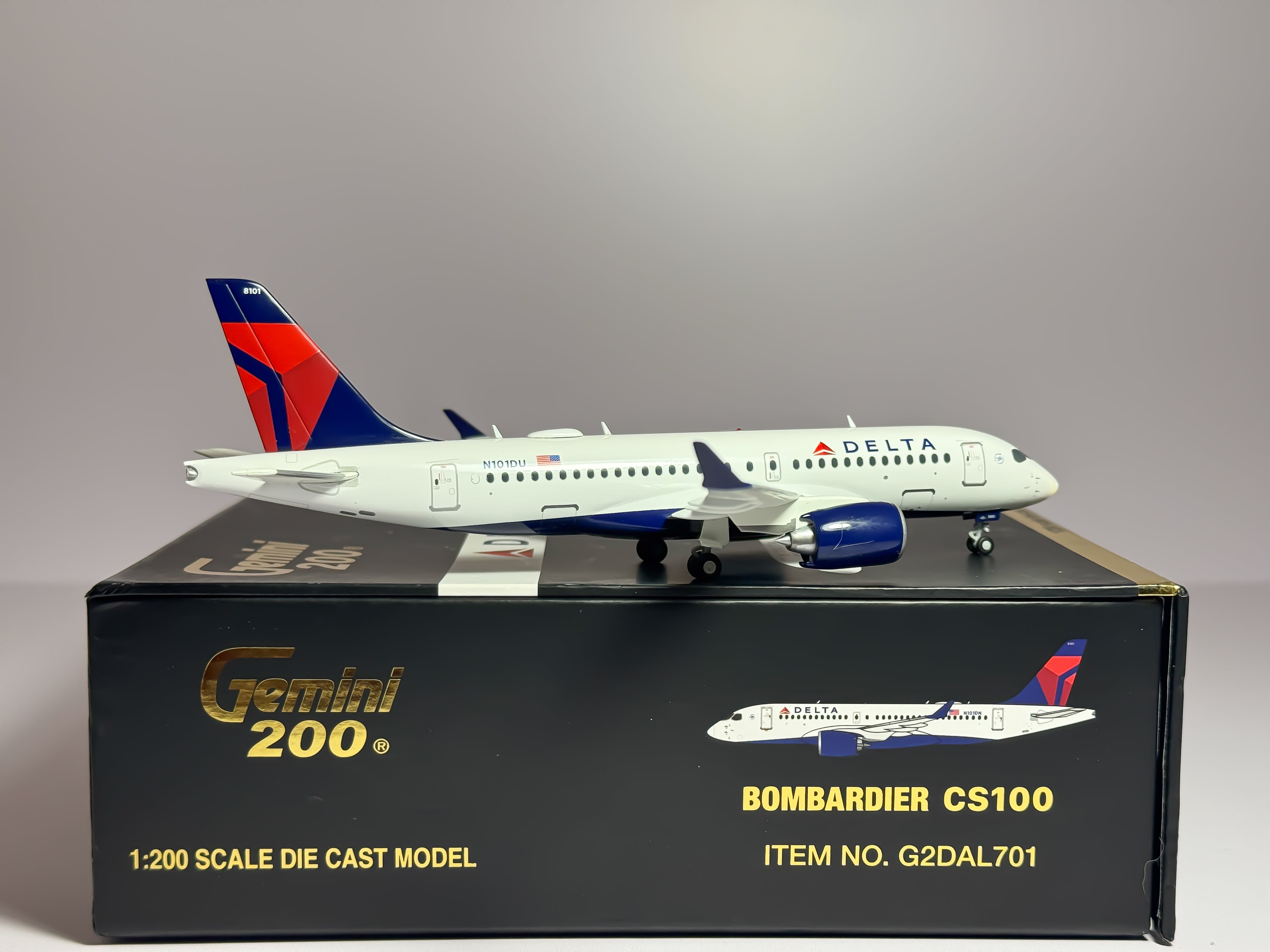 Delta Air Lines Airbus A220-100 1:200 Gemini Jets N101DU (G2DAL701)