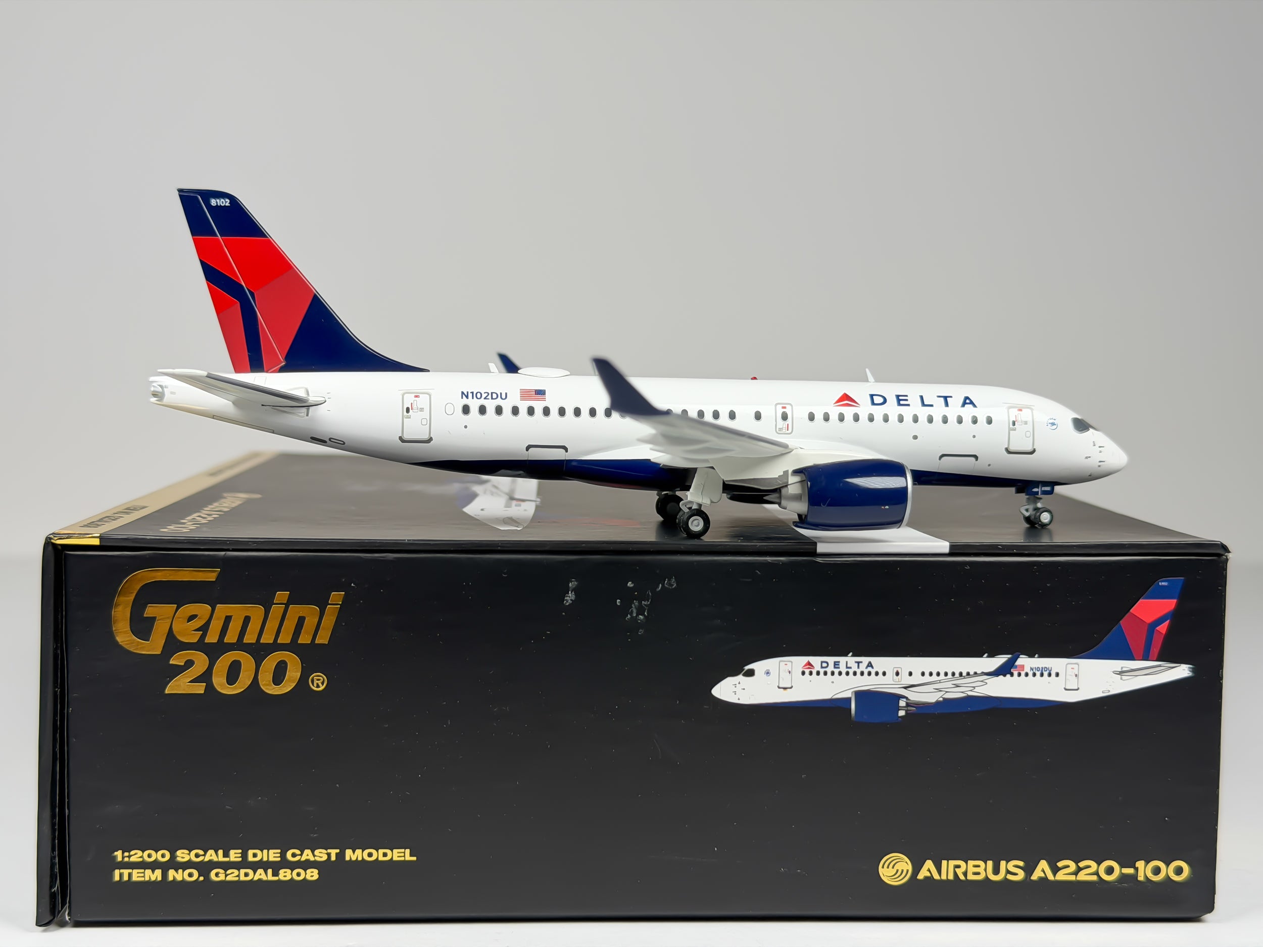 Delta Air Lines Airbus A220-100 1:200 Gemini Jets N102DU (G2DAL808)