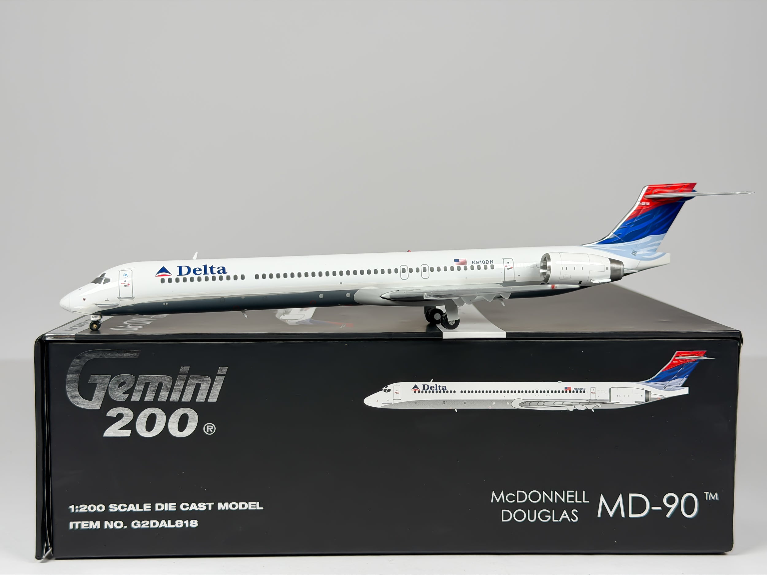 Delta Air Lines McDonnell Douglas MD-90 1:200 Gemini Jets N910DN (G2DAL818)