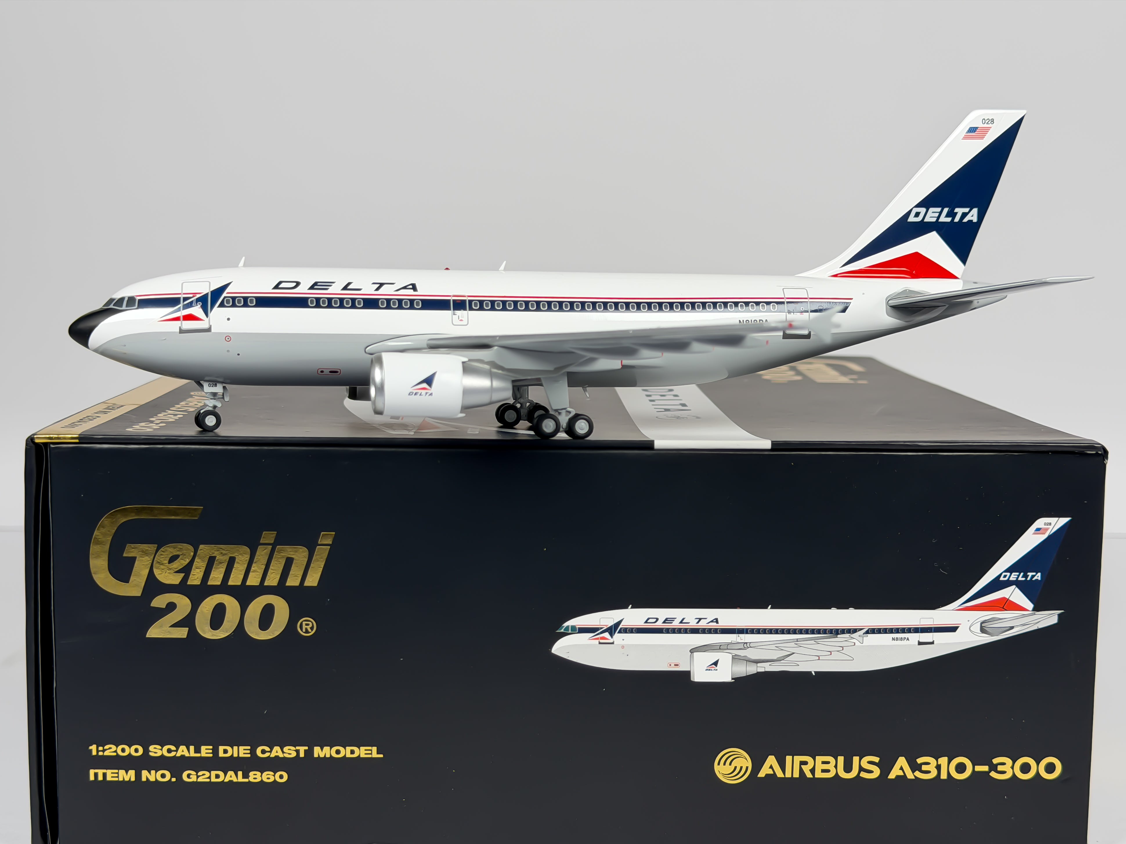 Delta Air Lines Airbus A310-300 1:200 Gemini Jets N818PA (G2DAL860)