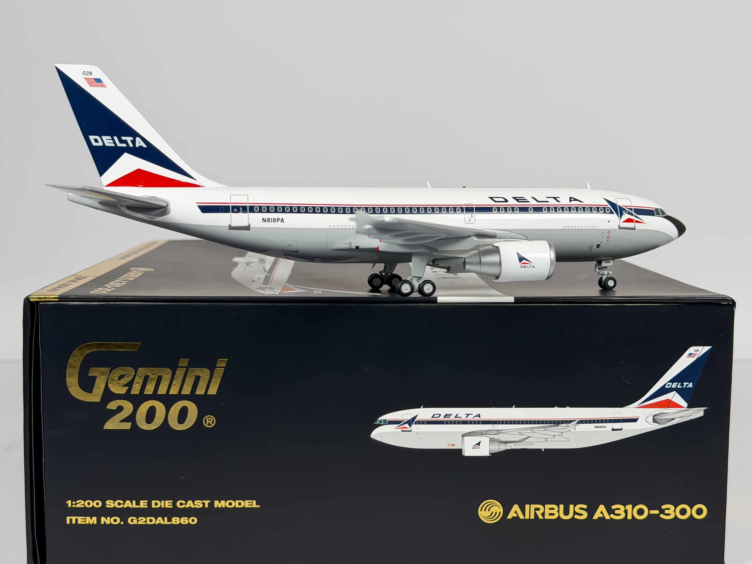 Delta Air Lines Airbus A310-300 1:200 Gemini Jets N818PA (G2DAL860)