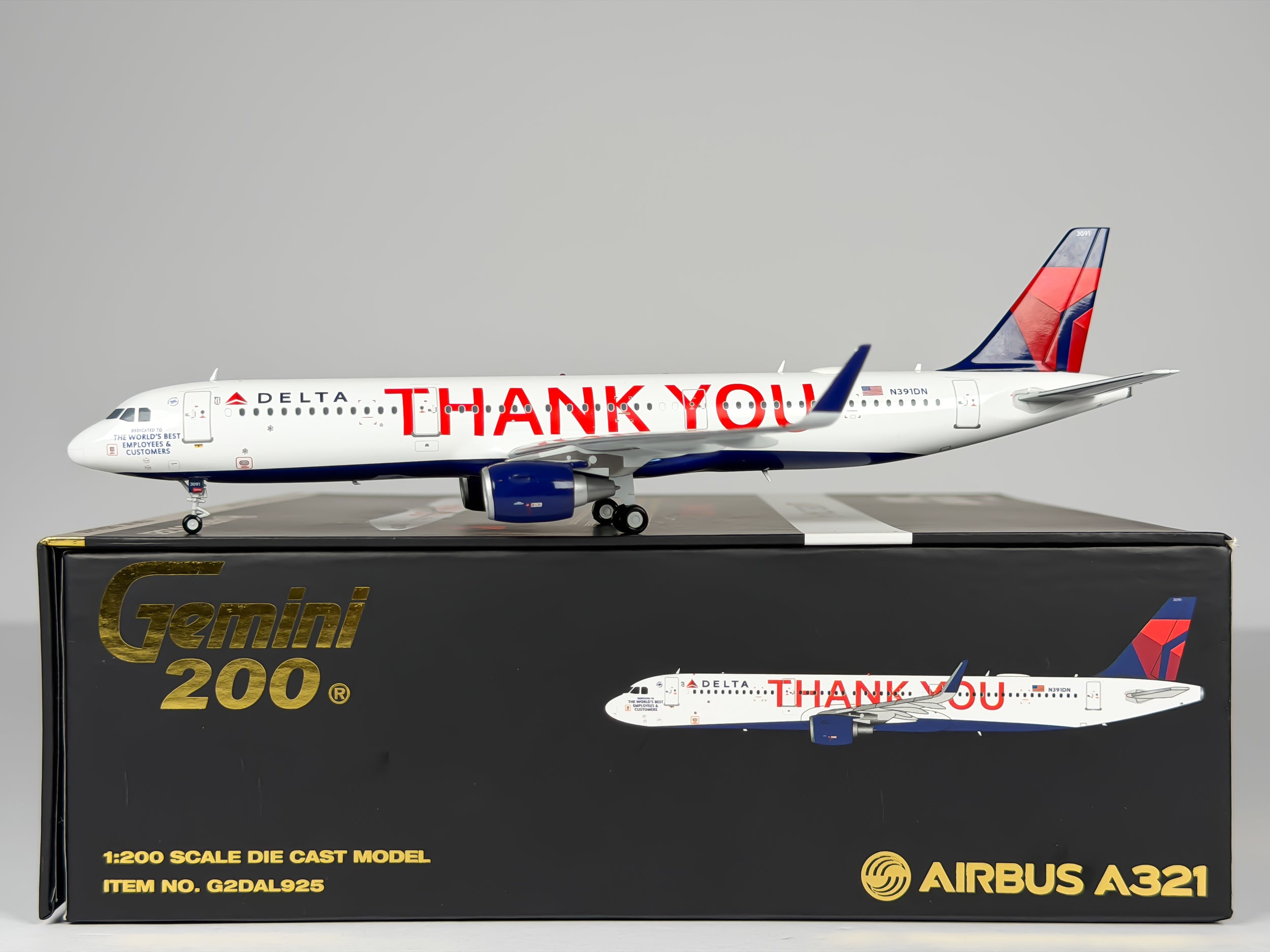Delta Air Lines Airbus A321 1:200 Gemini Jets N391DN (G2DAL925)