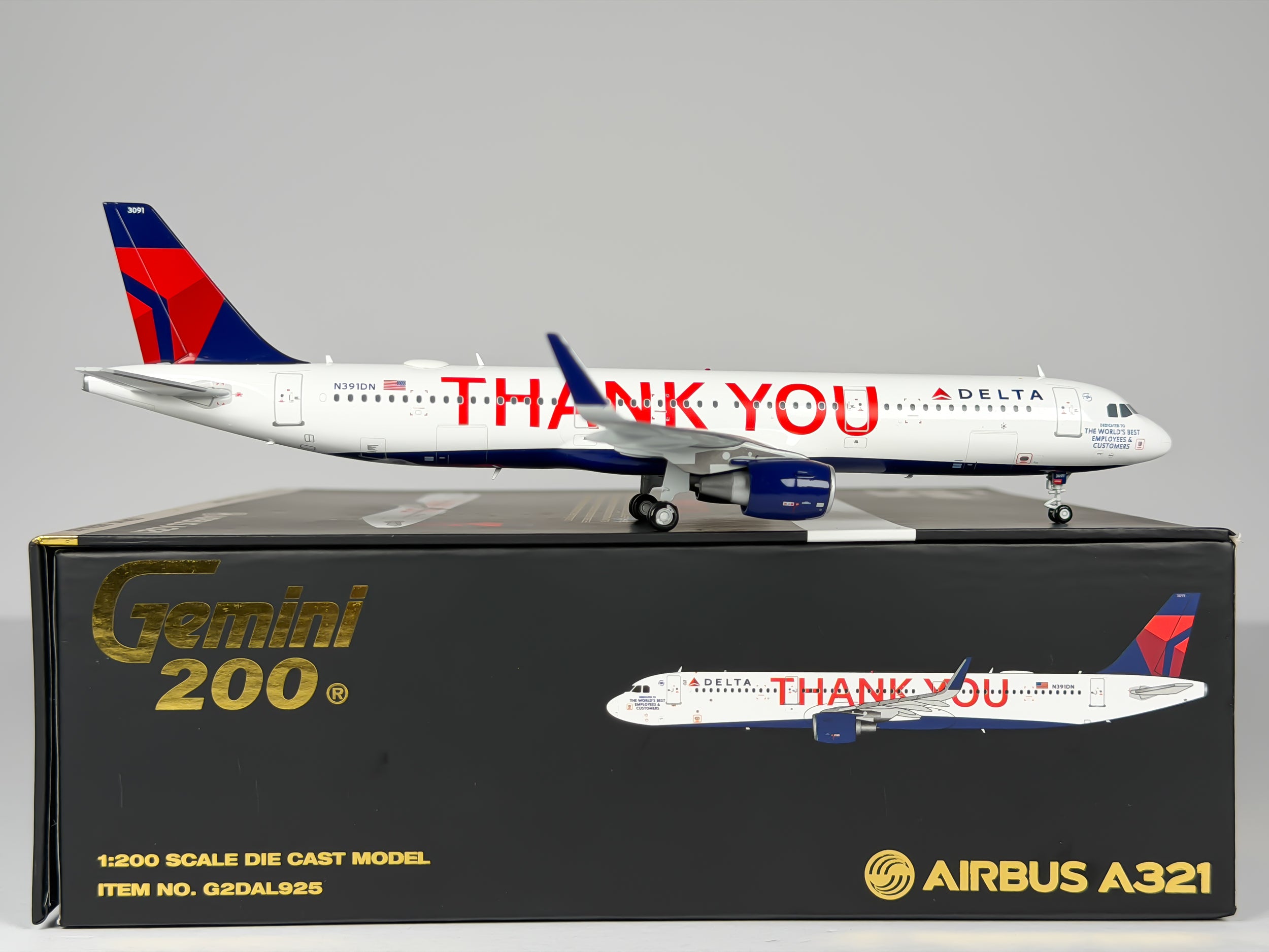 Delta Air Lines Airbus A321 1:200 Gemini Jets N391DN (G2DAL925)