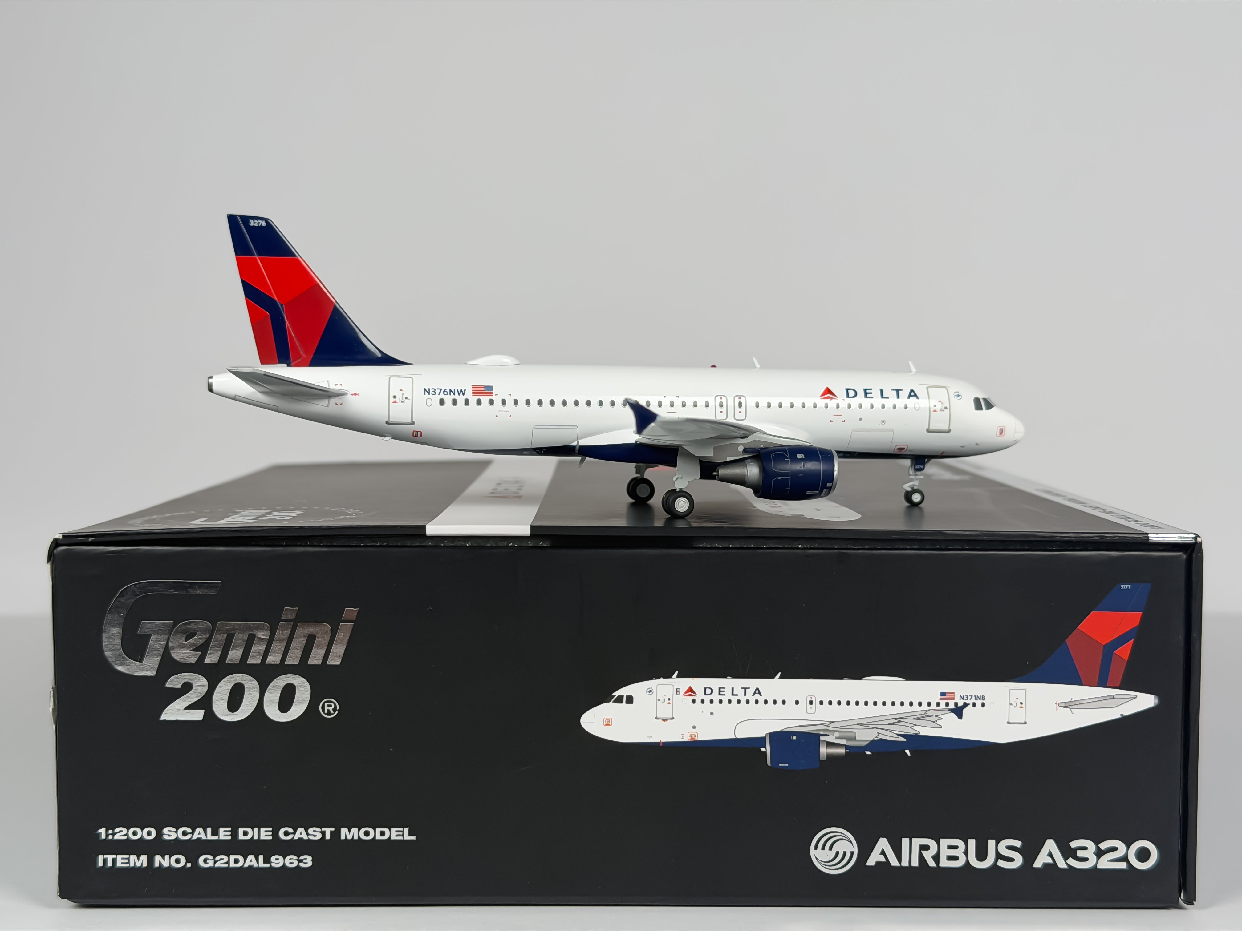 Delta Air Lines Airbus A320 1:200 Gemini Jets N376NW (G2DAL963)