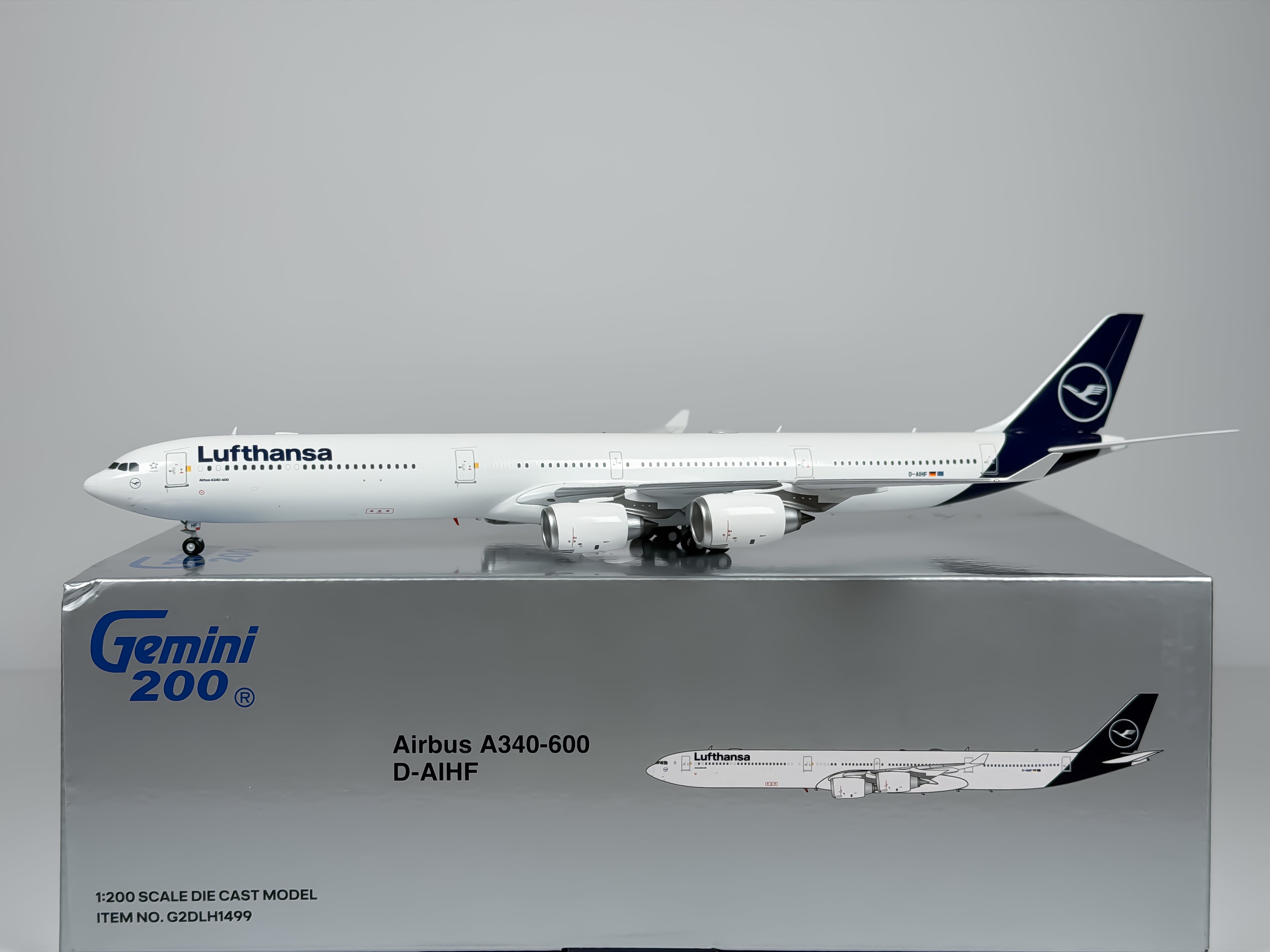 Lufthansa Airbus A340-600 1:200 Gemini Jets D-AIHF (G2DLH1499)