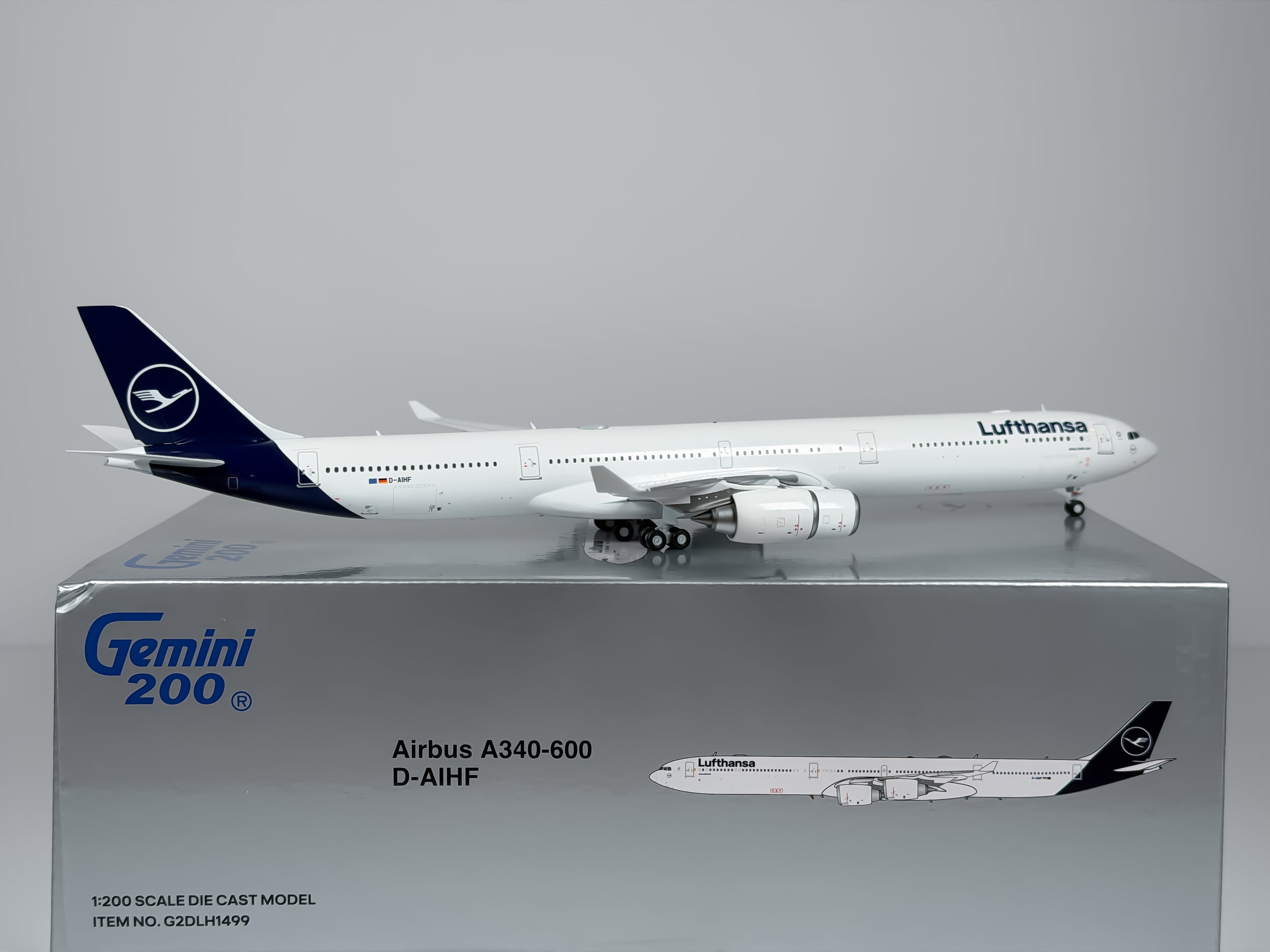 Lufthansa Airbus A340-600 1:200 Gemini Jets D-AIHF (G2DLH1499)