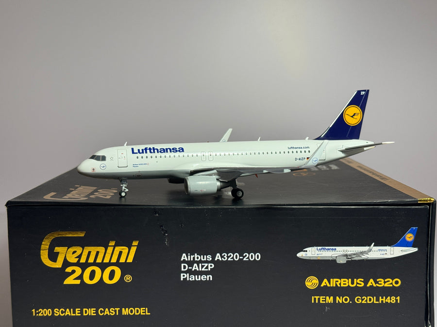 Gemini Jets 1:200 Lufthansa Airbus A320 D-AIZP Plauen G2DLH481