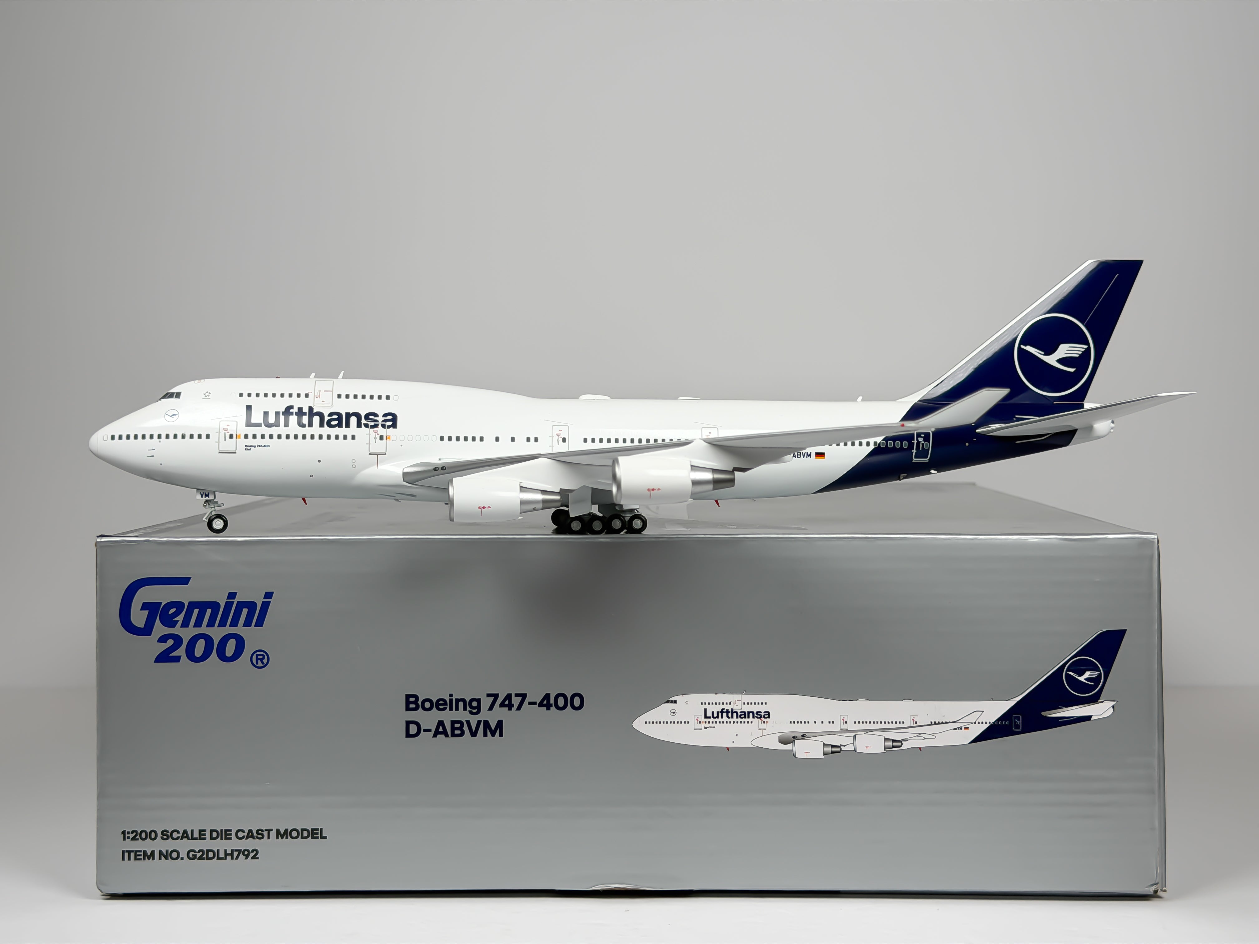 Lufthansa Boeing 747-400 1:200 Gemini Jets D-ABVM (G2DLH792)