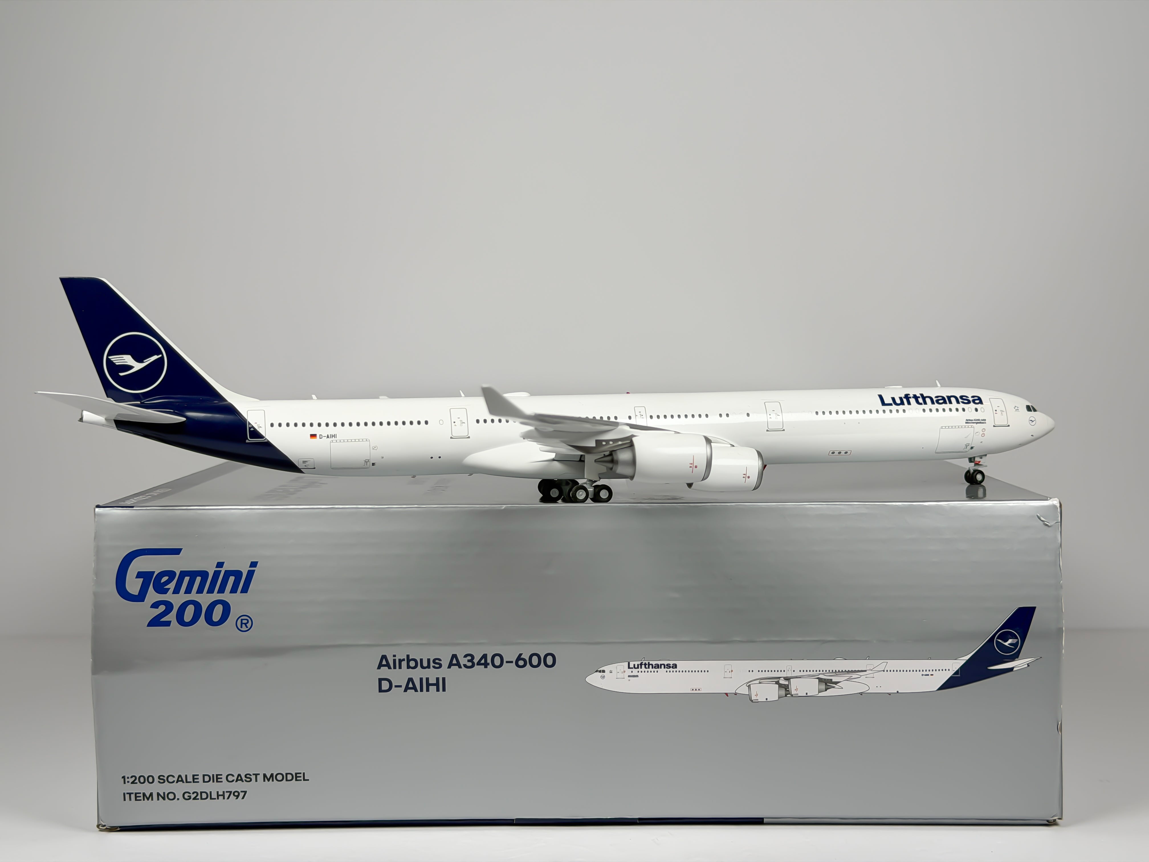 Lufthansa Airbus A340-600 1:200 Gemini Jets D-AIHI (G2DLH797)