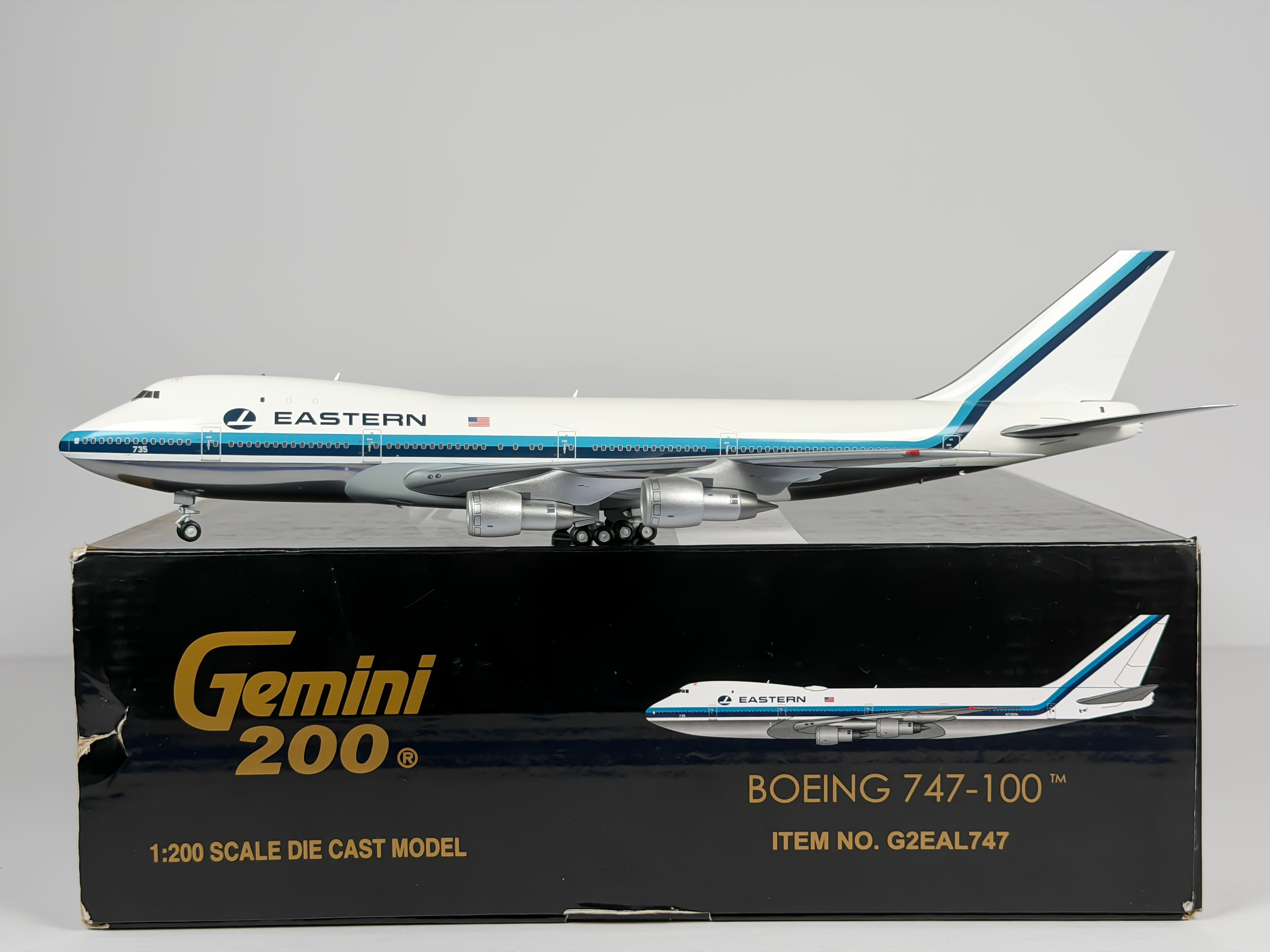 Eastern Air Lines Boeing 747-100 1:200 Gemini Jets N735PA (G2EAL747)