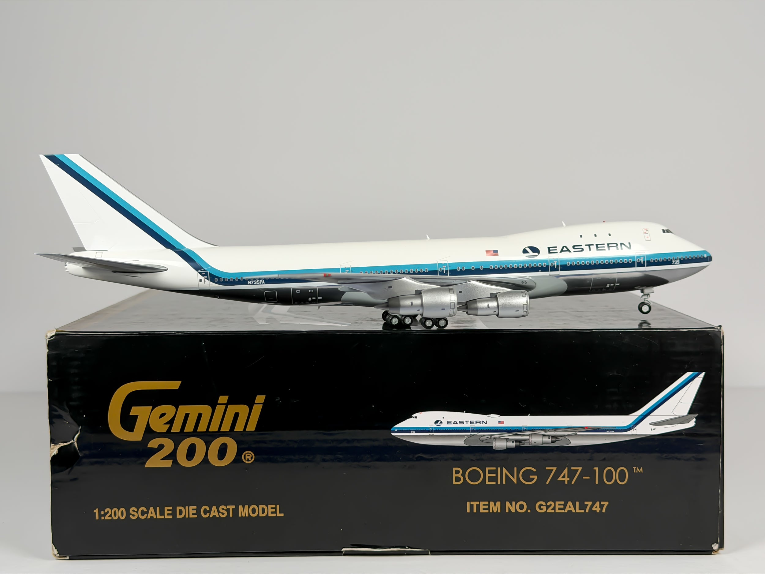 Eastern Air Lines Boeing 747-100 1:200 Gemini Jets N735PA (G2EAL747)