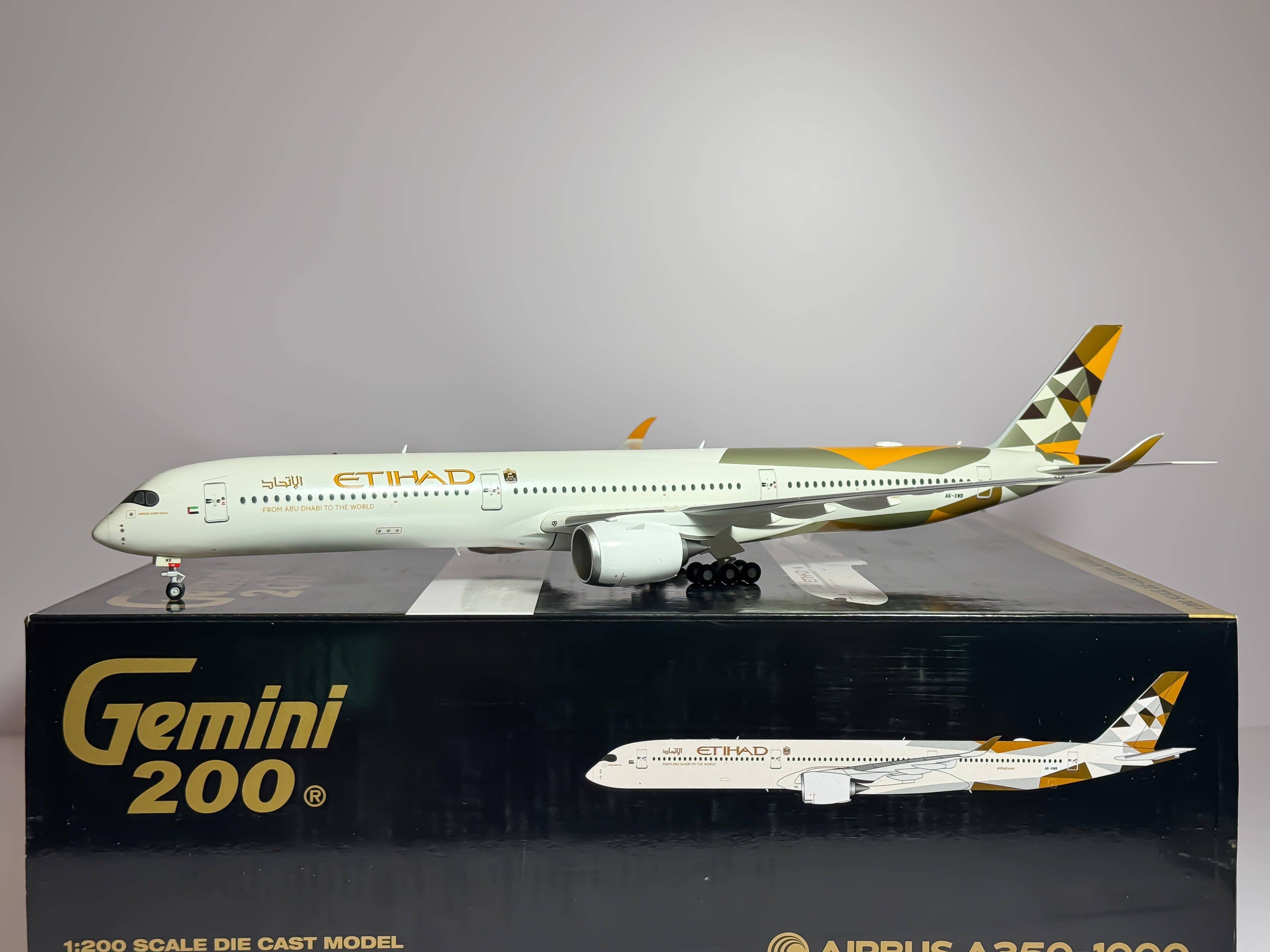Etihad Airways Airbus A350-1000 1:200 Gemini Jets A6-XWB (G2ETD883)