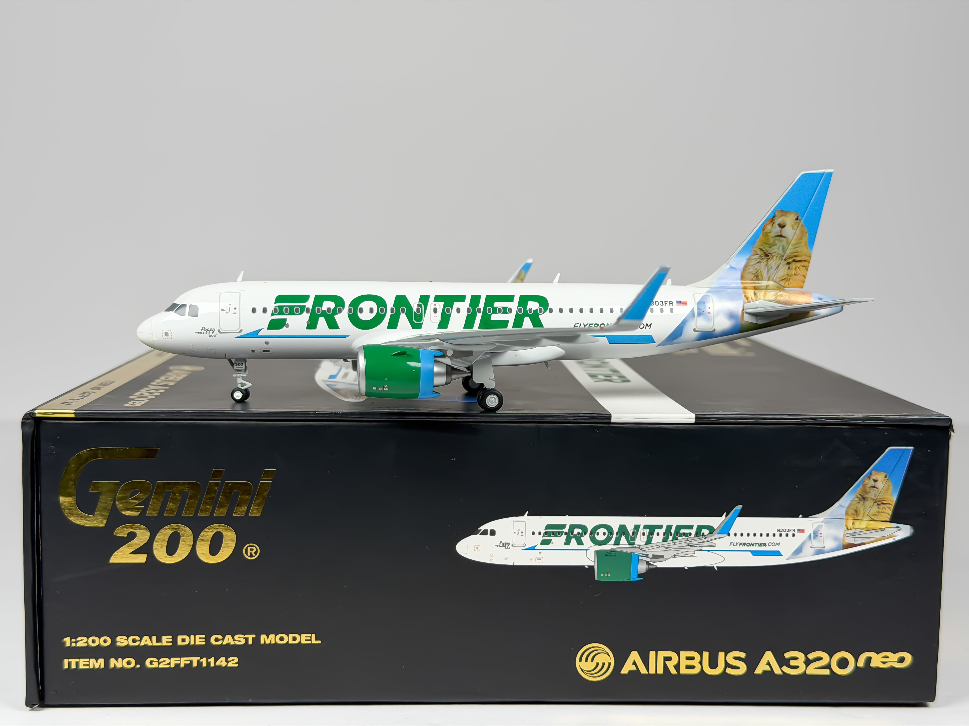 Frontier Airlines Airbus A320neo 1:200 Gemini Jets N303FR (G2FFT1142)