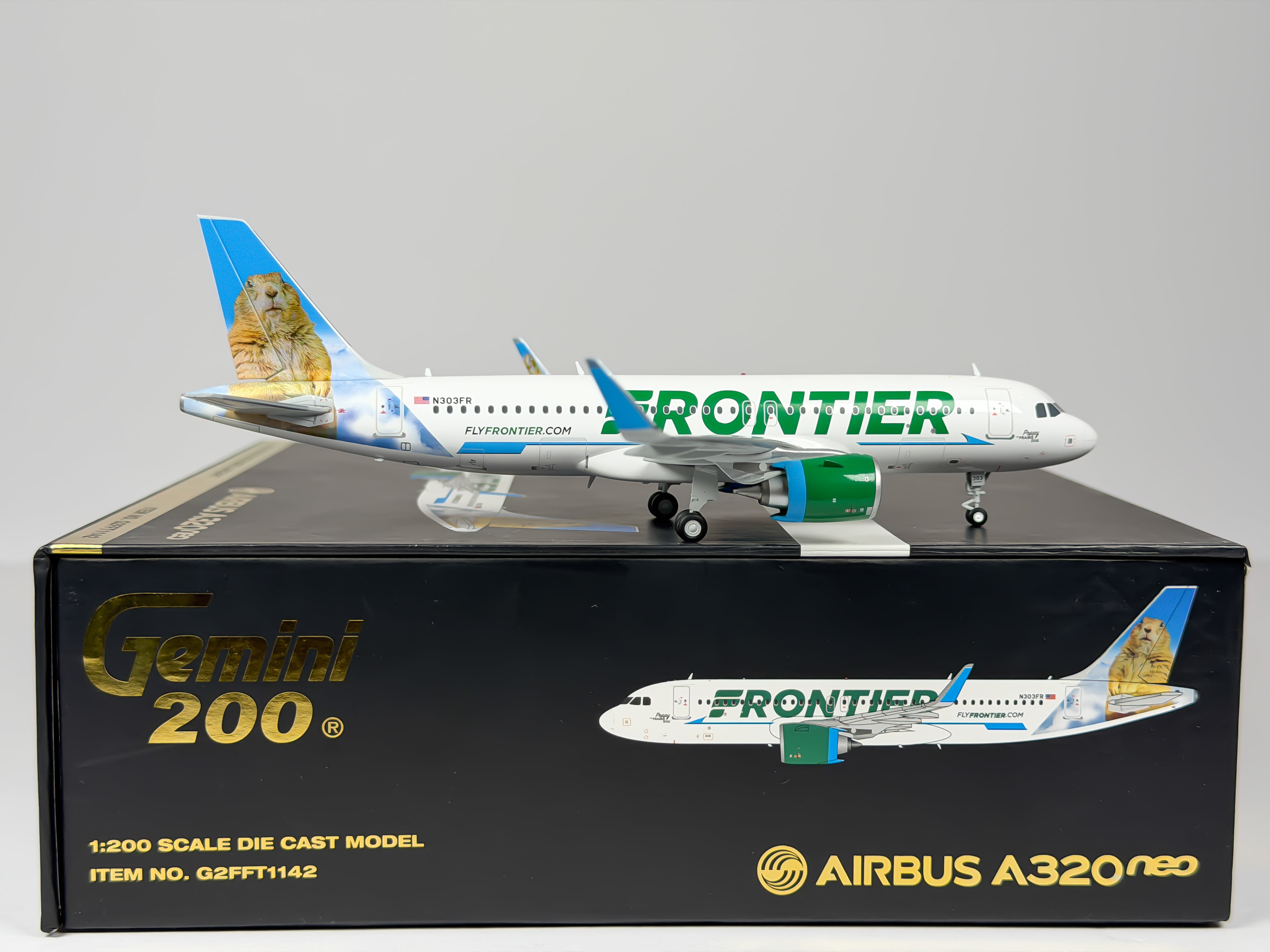 Frontier Airlines Airbus A320neo 1:200 Gemini Jets N303FR (G2FFT1142)