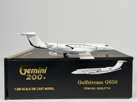 Private Gulfstream G650 1:200 Gemini Jets N651GJ (G2GLF714)