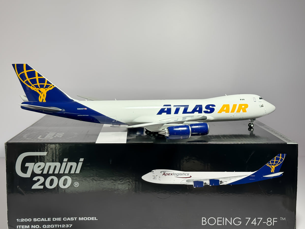 Atlas Air Boeing 747-8F 1:200 Gemini Jets N863GT (G2GTI1237)
