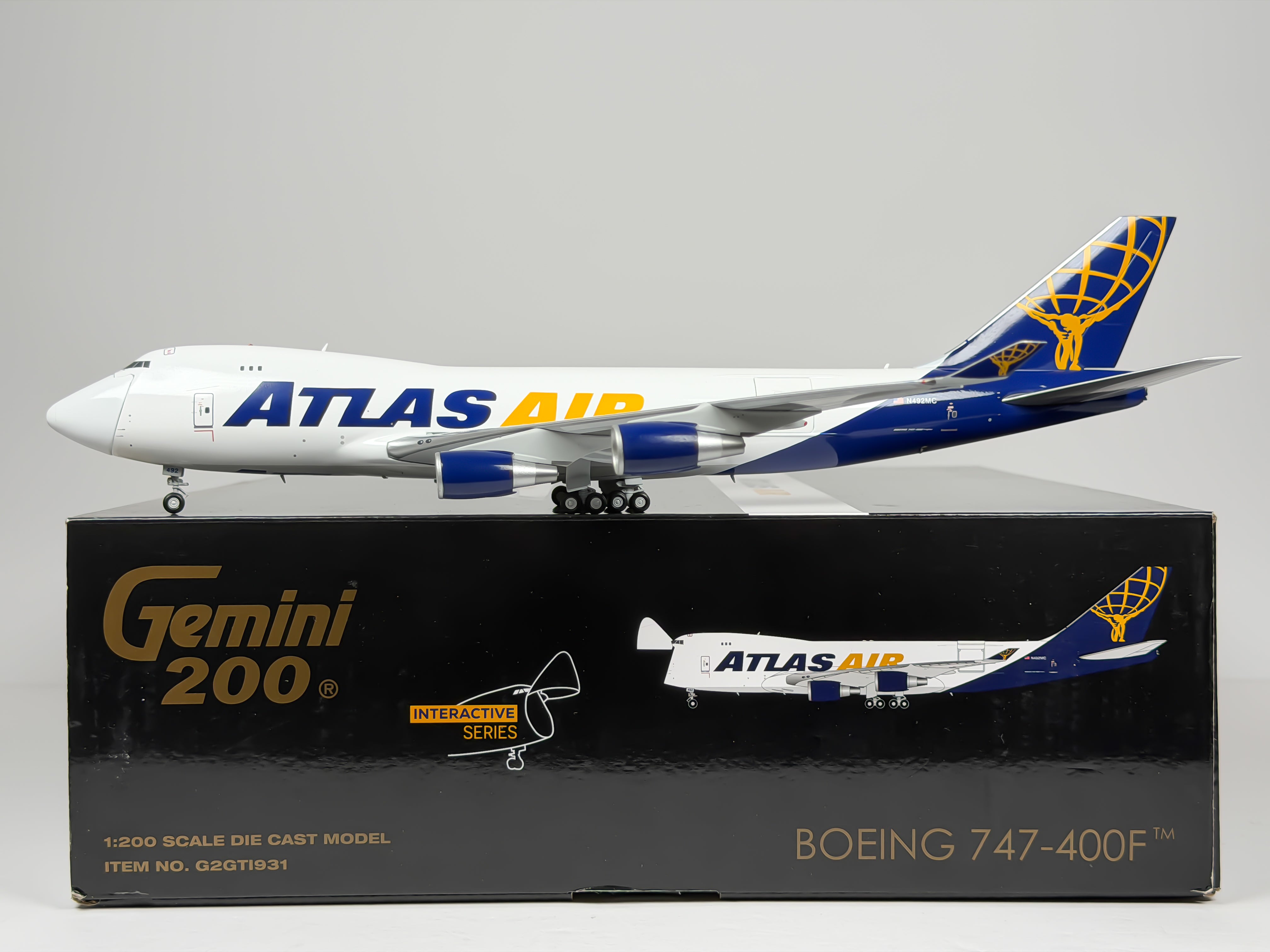 Atlas Air Boeing 747-400F 1:200 Gemini Jets N492MC (G2GTI931)