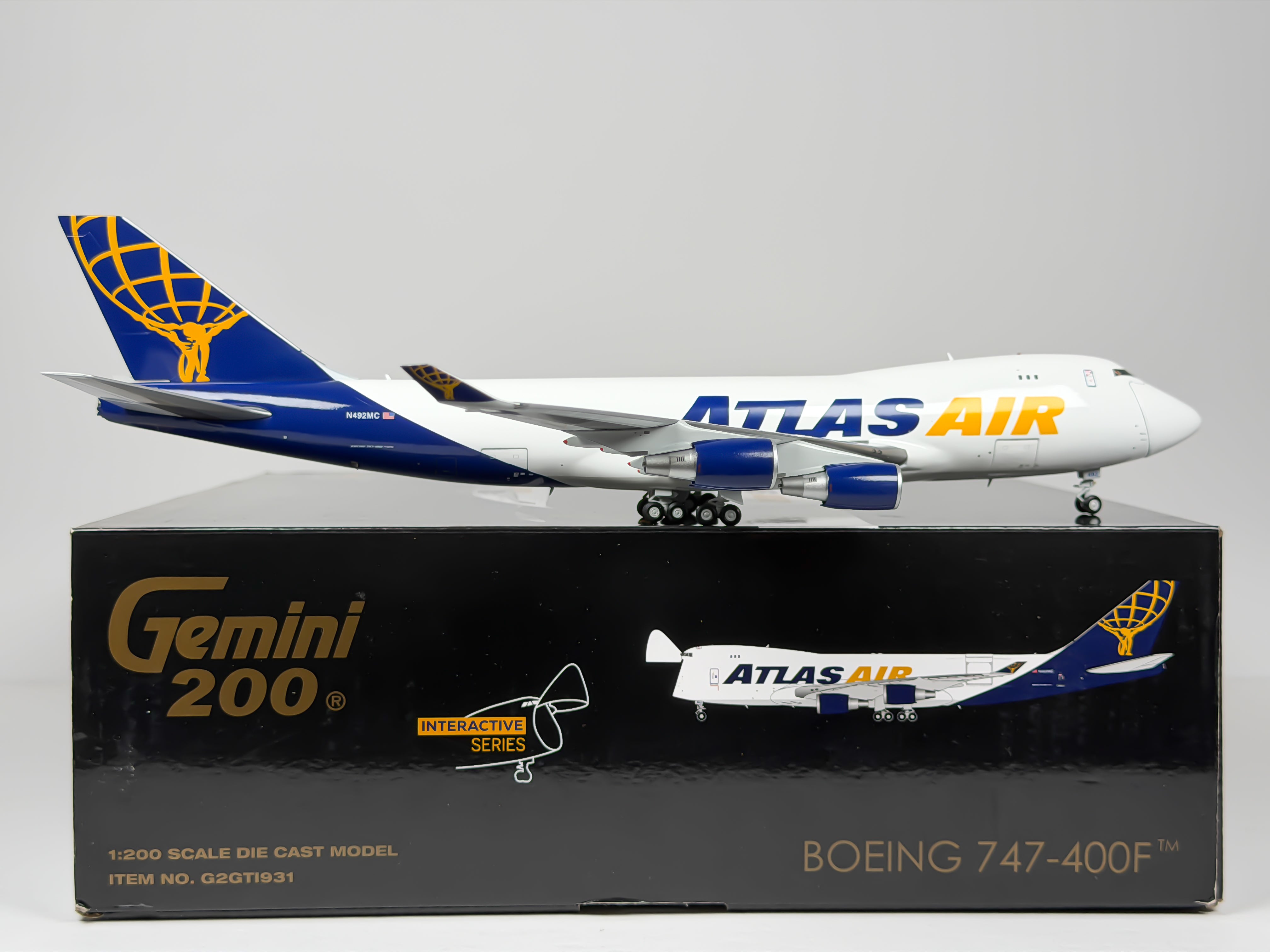 Atlas Air Boeing 747-400F 1:200 Gemini Jets N492MC (G2GTI931)
