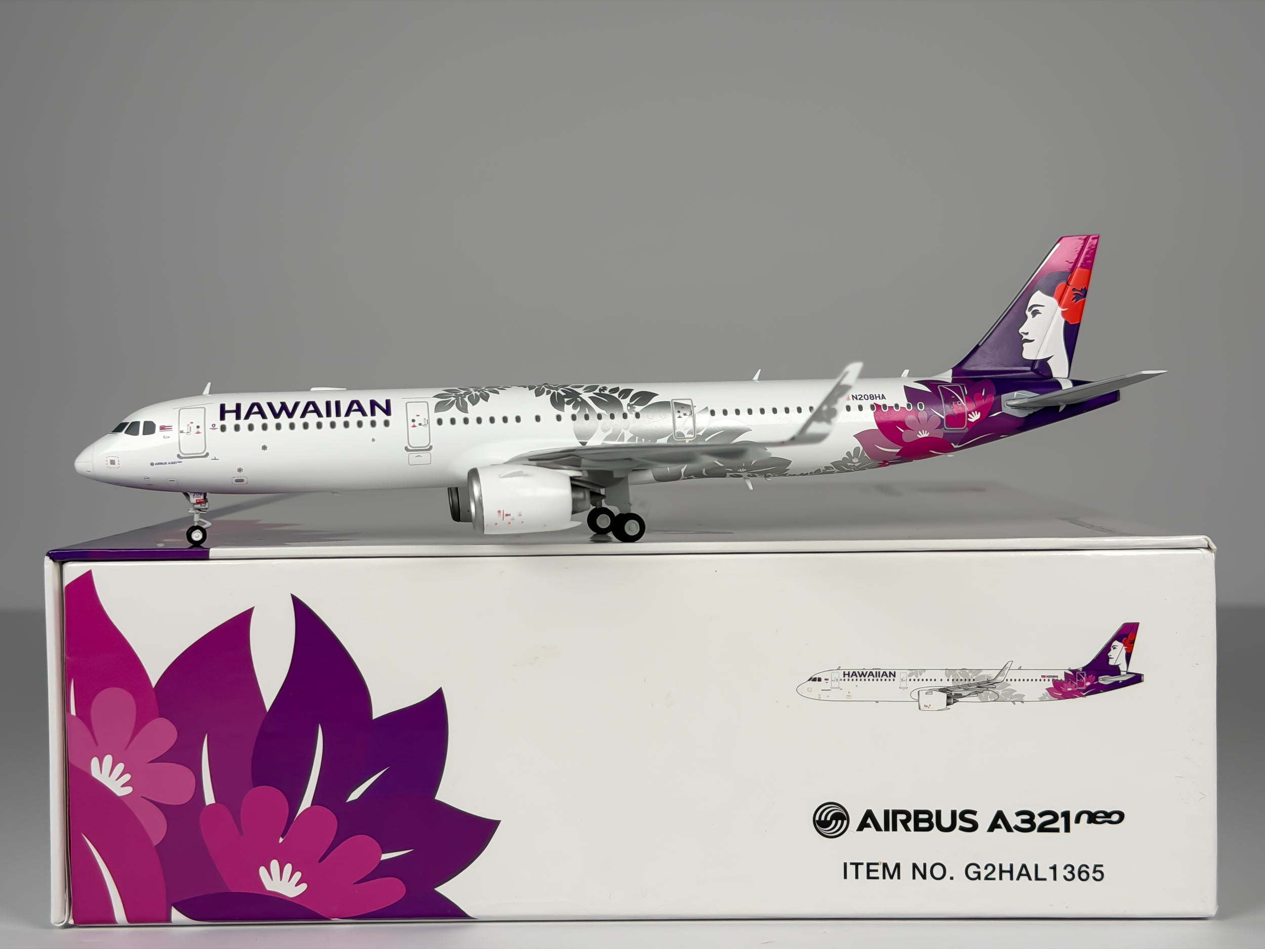Hawaiian Airlines Airbus A321neo 1:200 Gemini Jets N208HA (G2HAL1365)