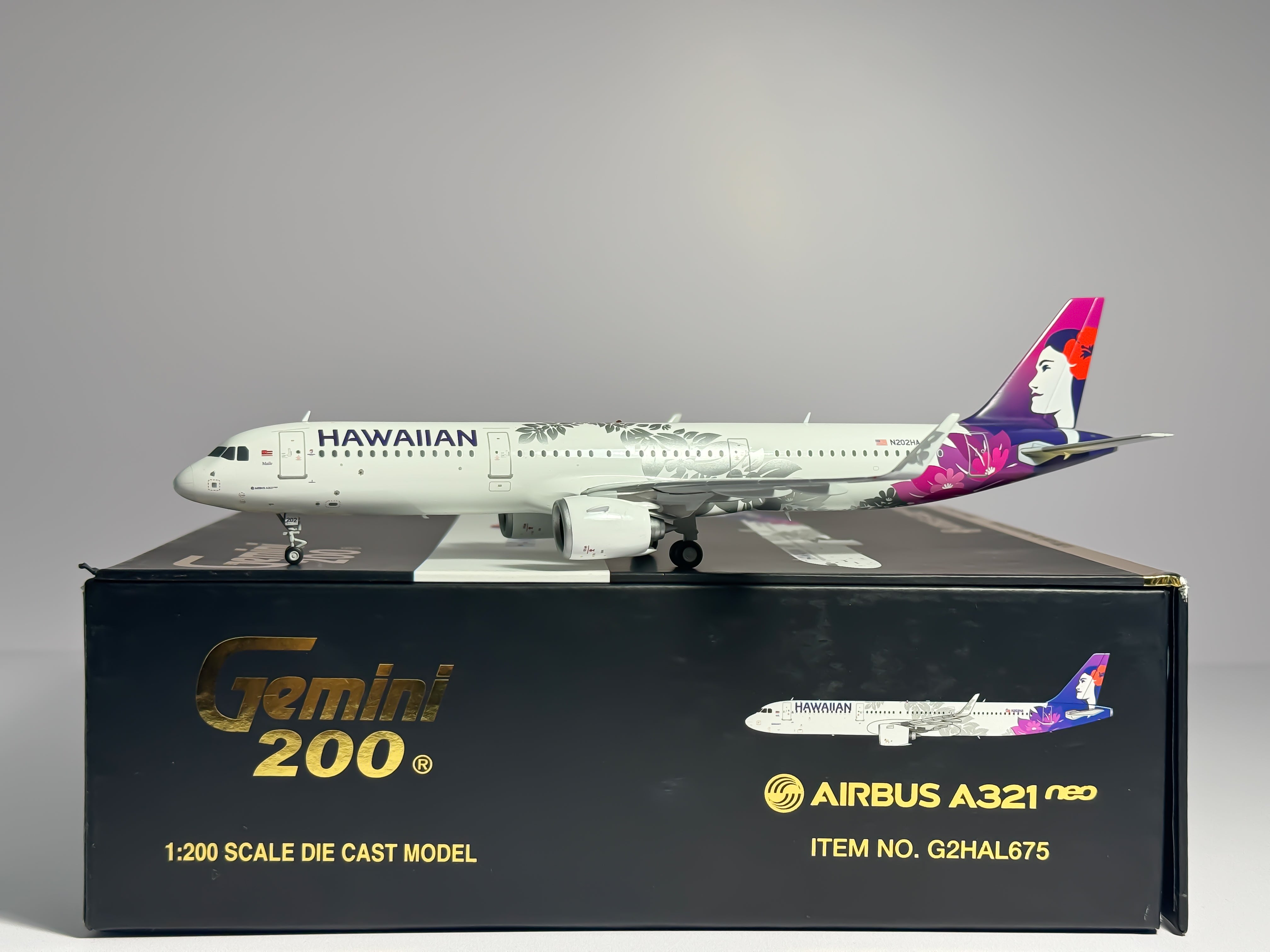 Hawaiian Airlines Airbus A321neo 1:200 Gemini Jets N202HA (G2HAL675)