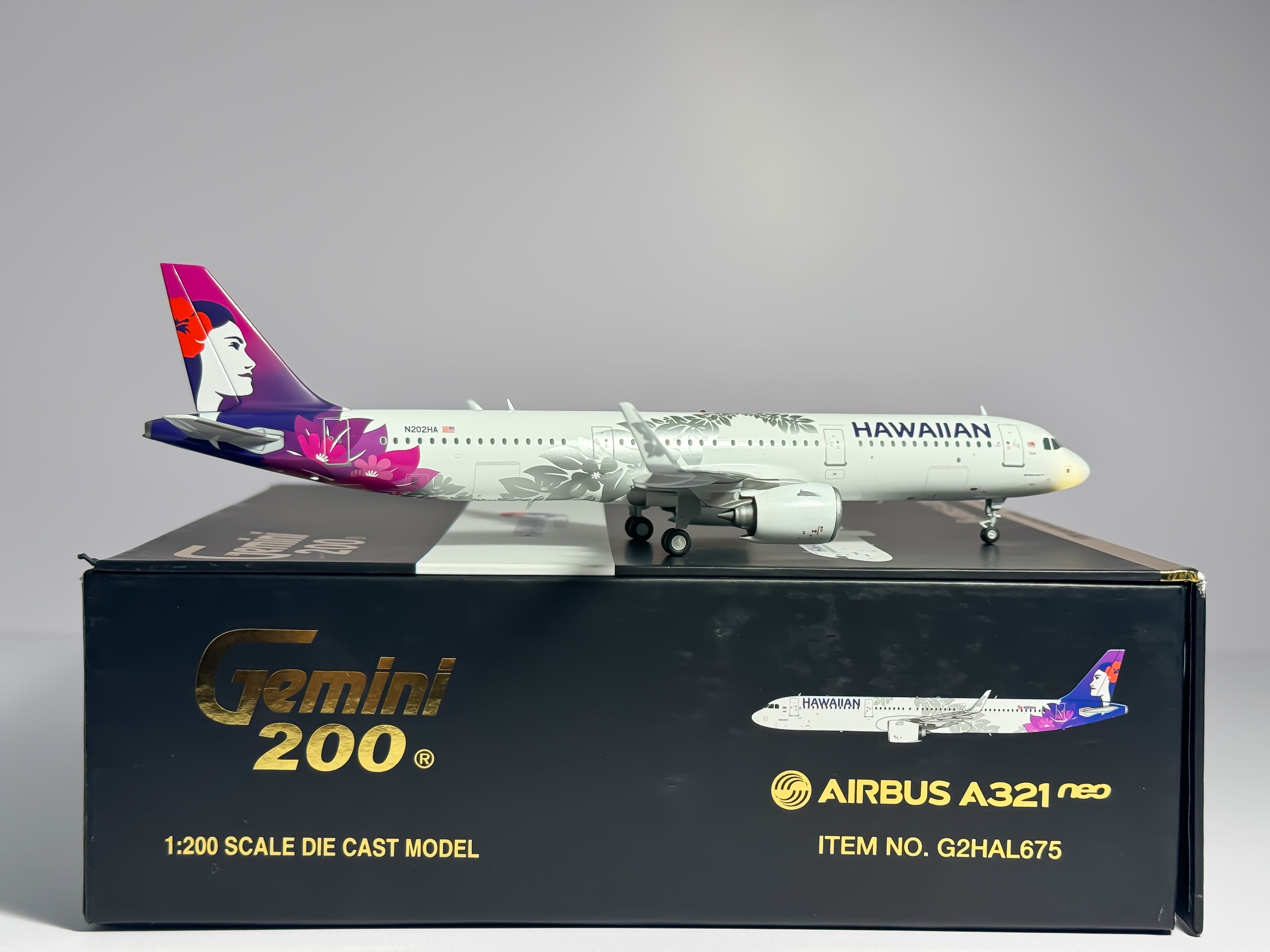 Hawaiian Airlines Airbus A321neo 1:200 Gemini Jets N202HA (G2HAL675)