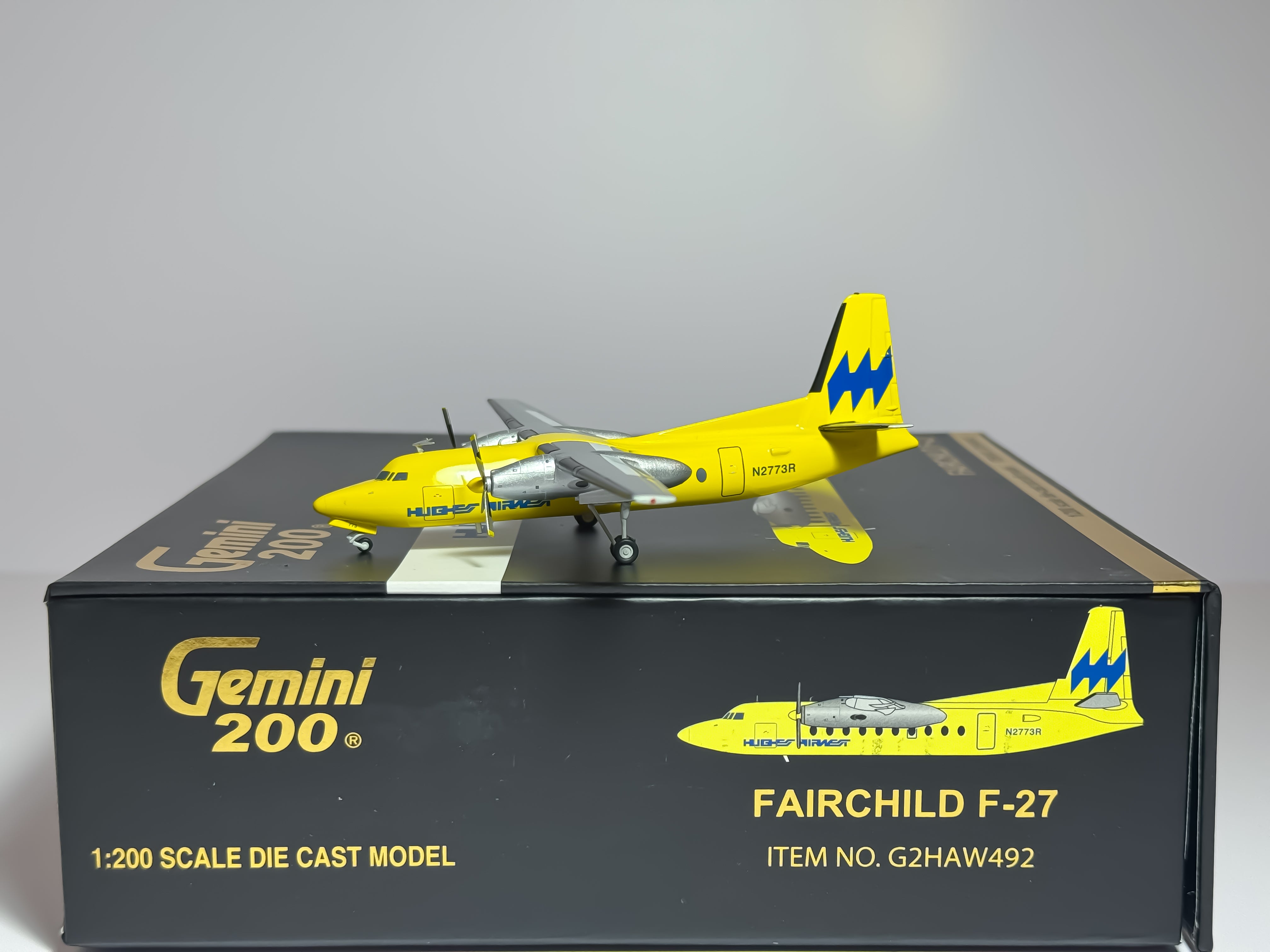 Hughes Air West Fokker F-27 1:200 Gemini Jets N2773R (G2HAW492)