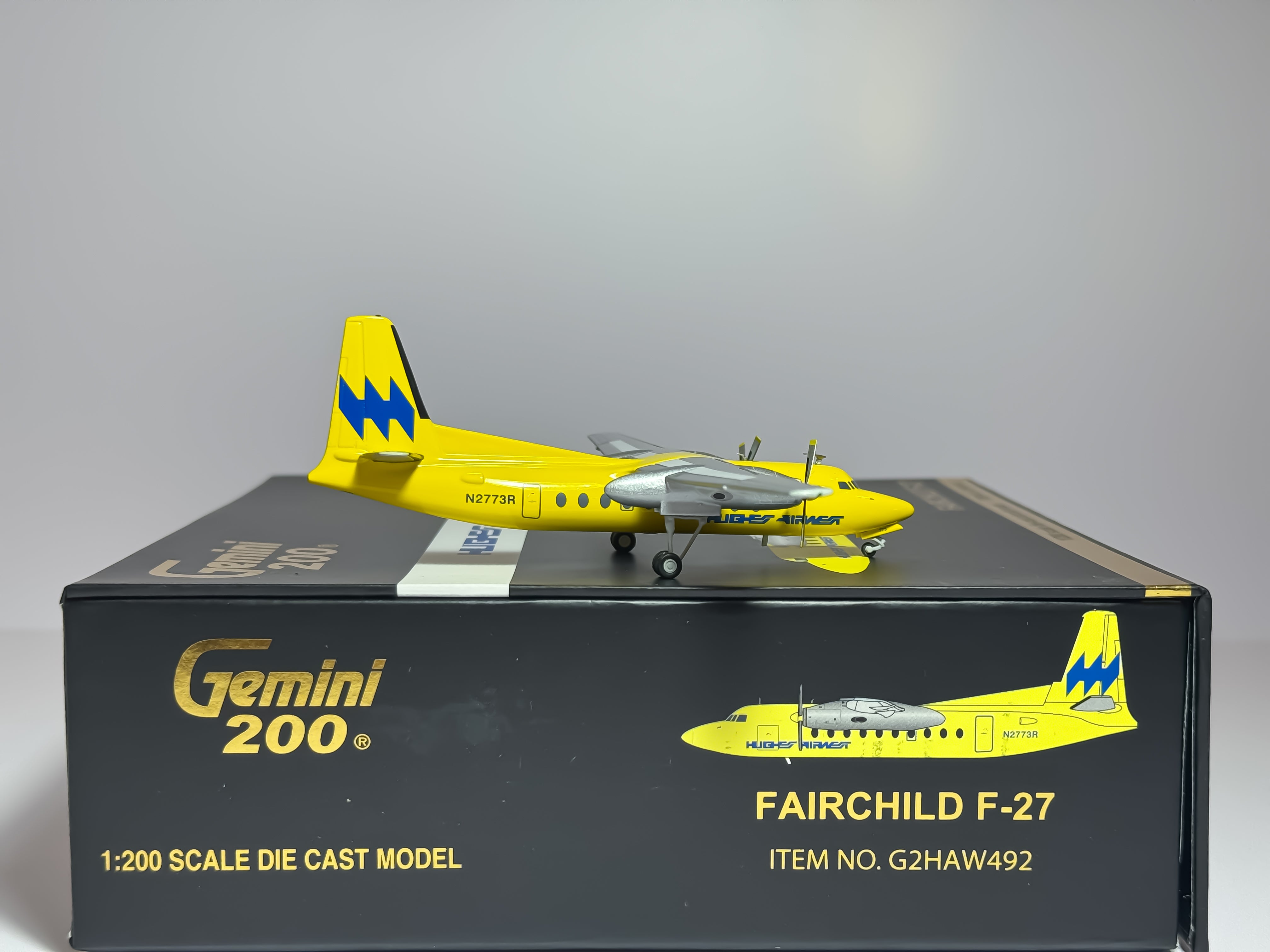 Hughes Air West Fokker F-27 1:200 Gemini Jets N2773R (G2HAW492)