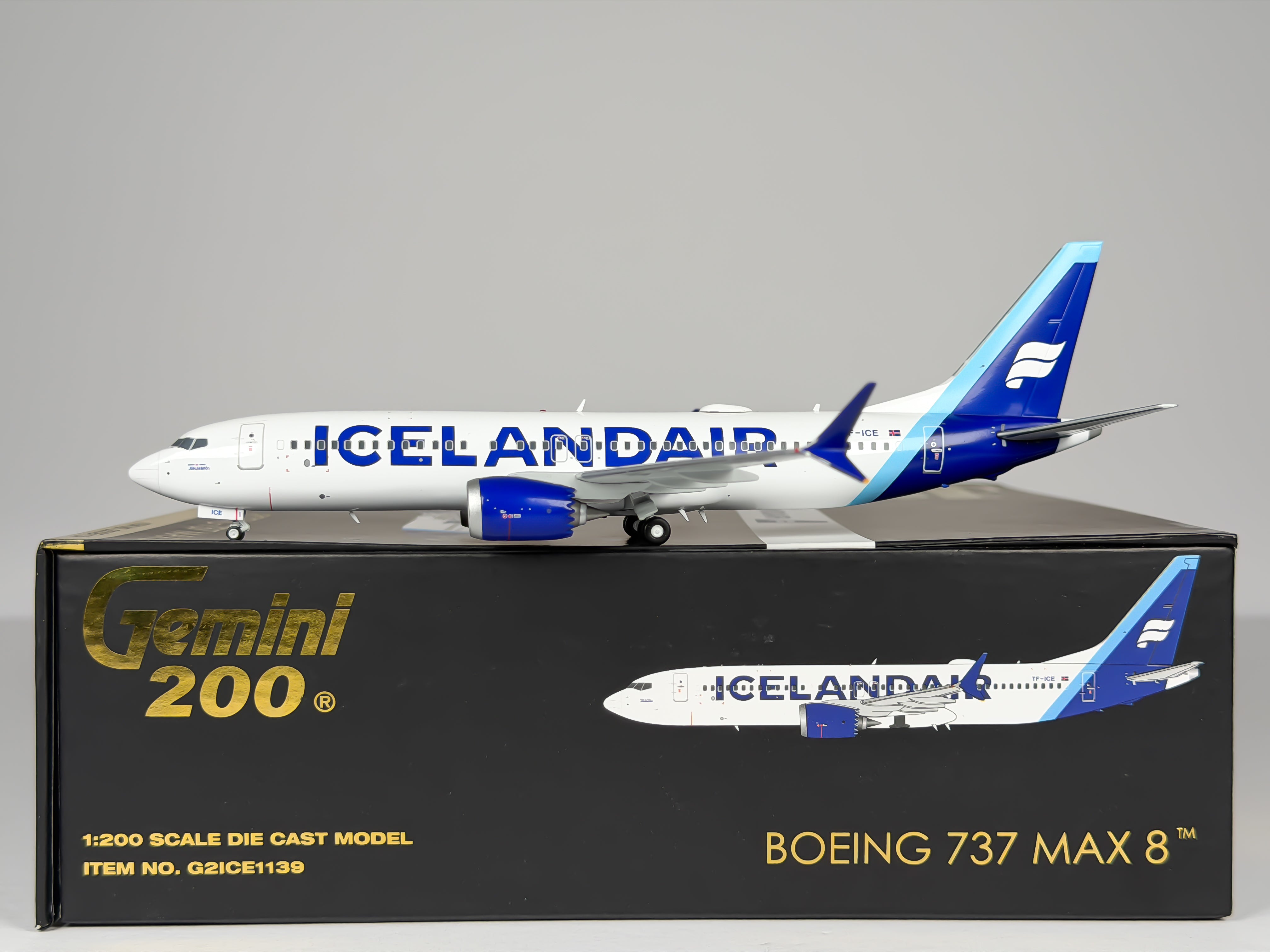 Icelandair Boeing 737 MAX 8 1:200 Gemini Jets TF-ICE (G2ICE1139)