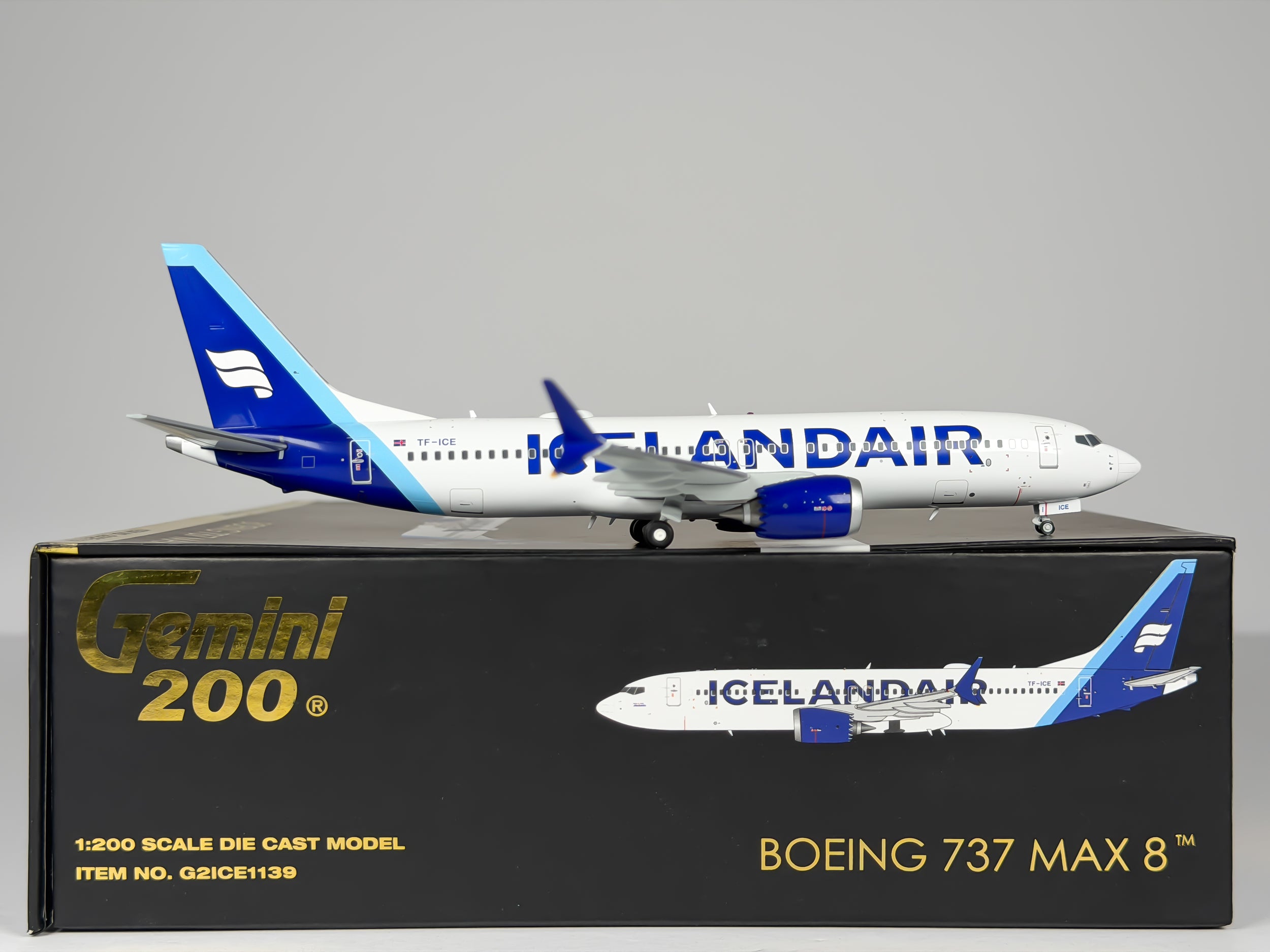 Icelandair Boeing 737 MAX 8 1:200 Gemini Jets TF-ICE (G2ICE1139)