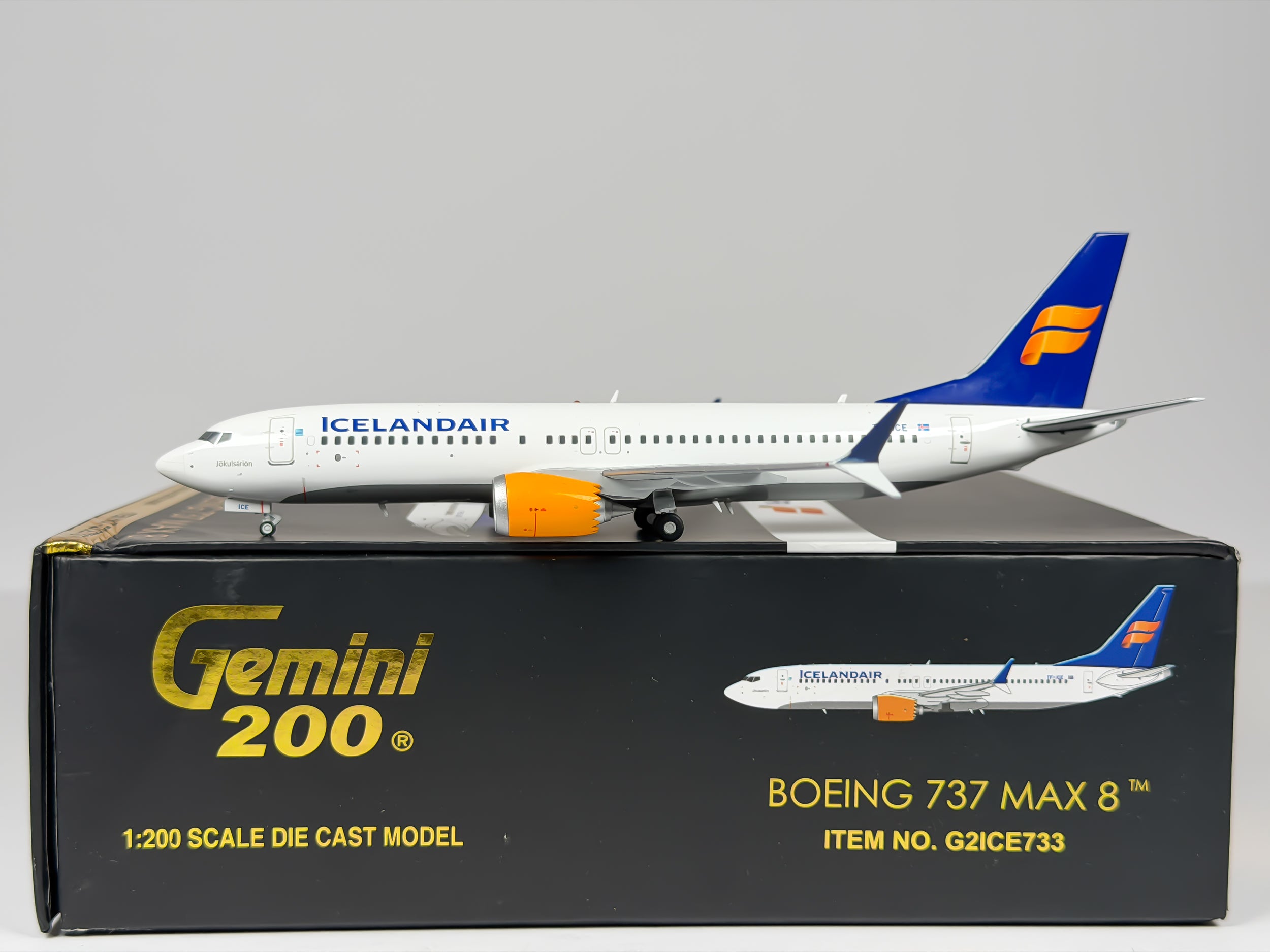 Icelandair Boeing 737 MAX 8 1:200 Gemini Jets TF-ICE (G2ICE733)