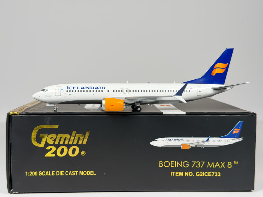 Icelandair Boeing 737 MAX 8 1:200 Gemini Jets TF-ICE (G2ICE733)