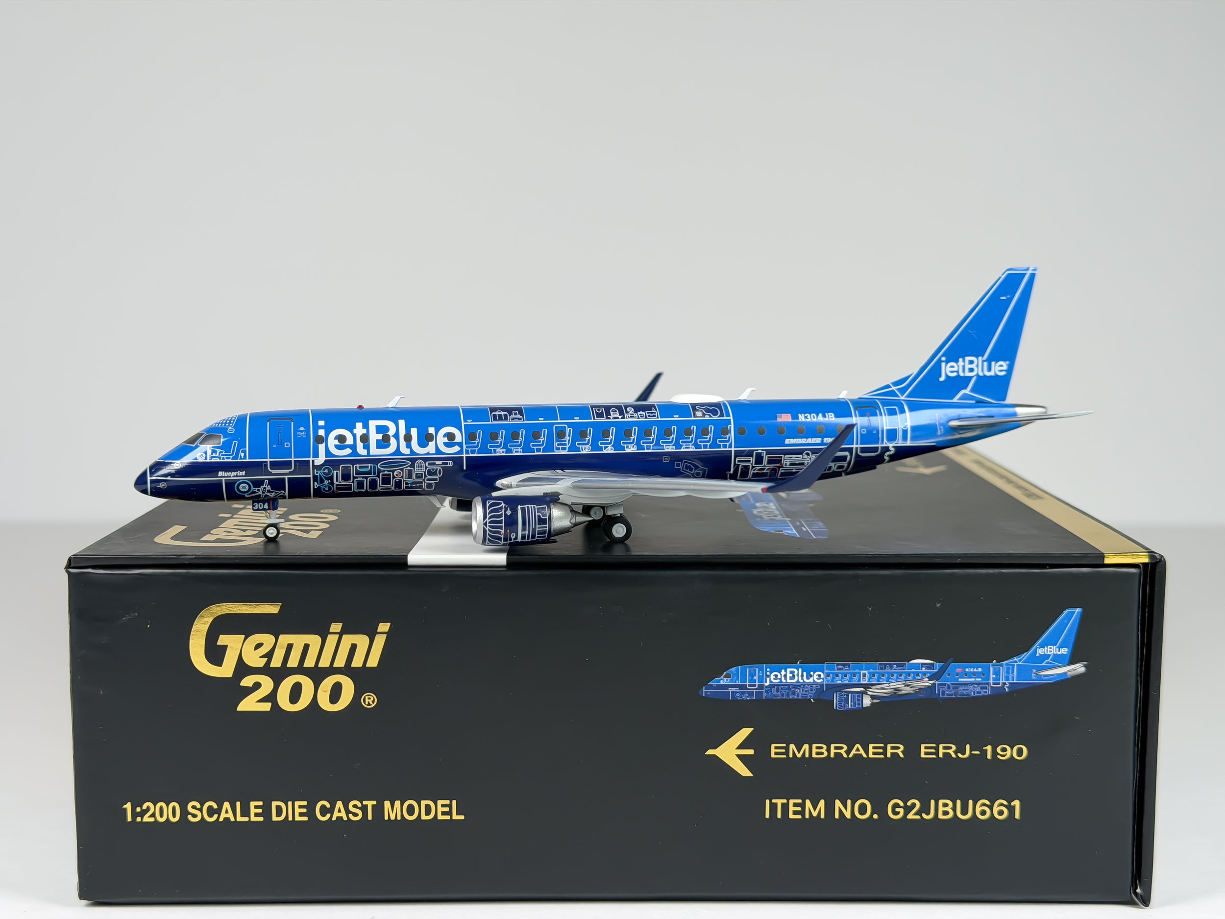 JetBlue Airways Embraer E190 1:200 Gemini Jets N304JB (G2JBU661)