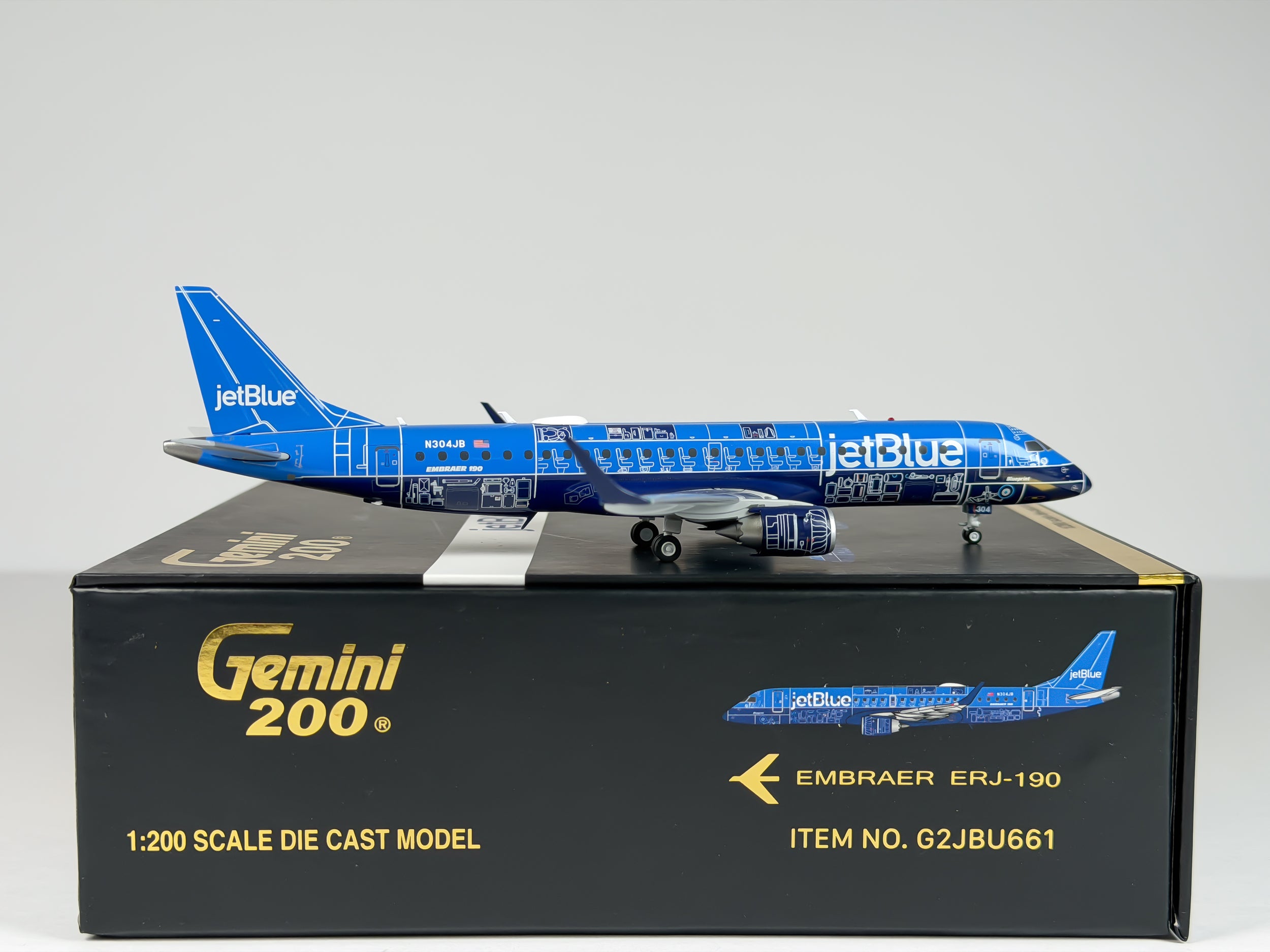 JetBlue Airways Embraer E190 1:200 Gemini Jets N304JB (G2JBU661)