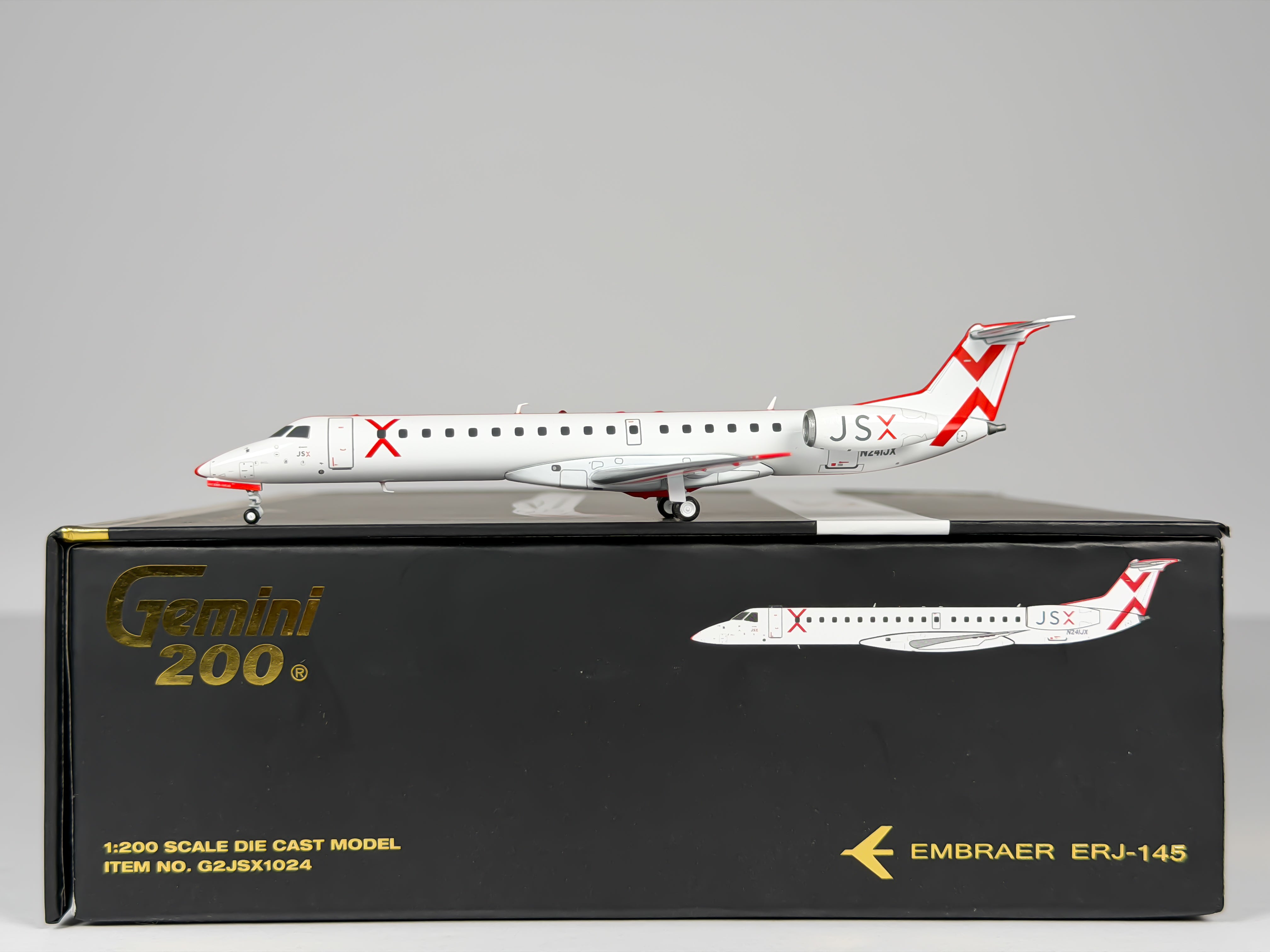 JSX Embraer E145 1:200 Gemini Jets N241JX (G2JSX1024)
