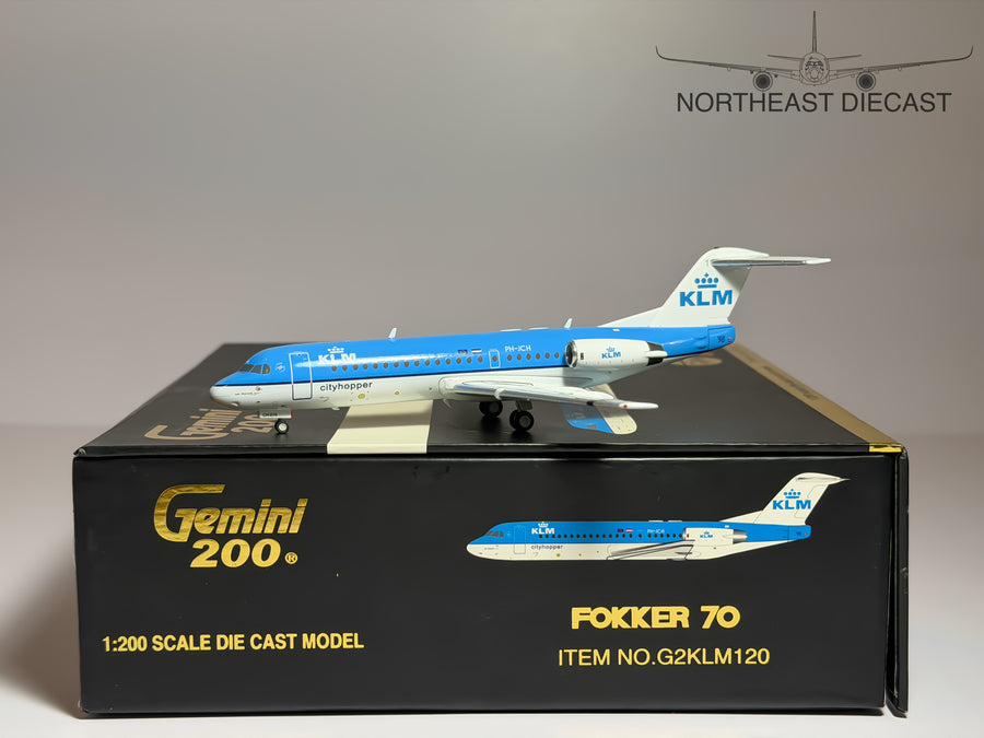 KLM Cityhopper Fokker 70 1:200 Gemini Jets PH-JCH (G2KLM120)