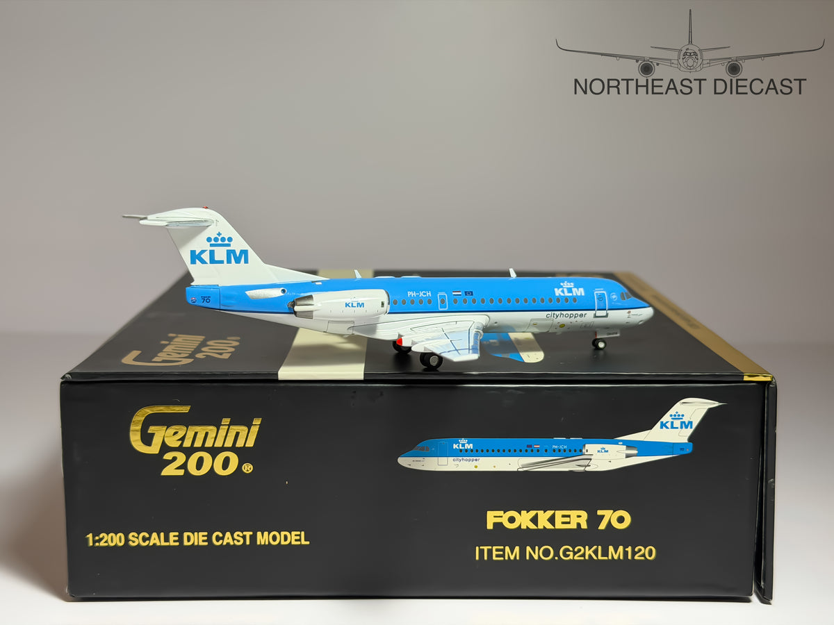 KLM Cityhopper Fokker 70 1:200 Gemini Jets PH-JCH (G2KLM120)