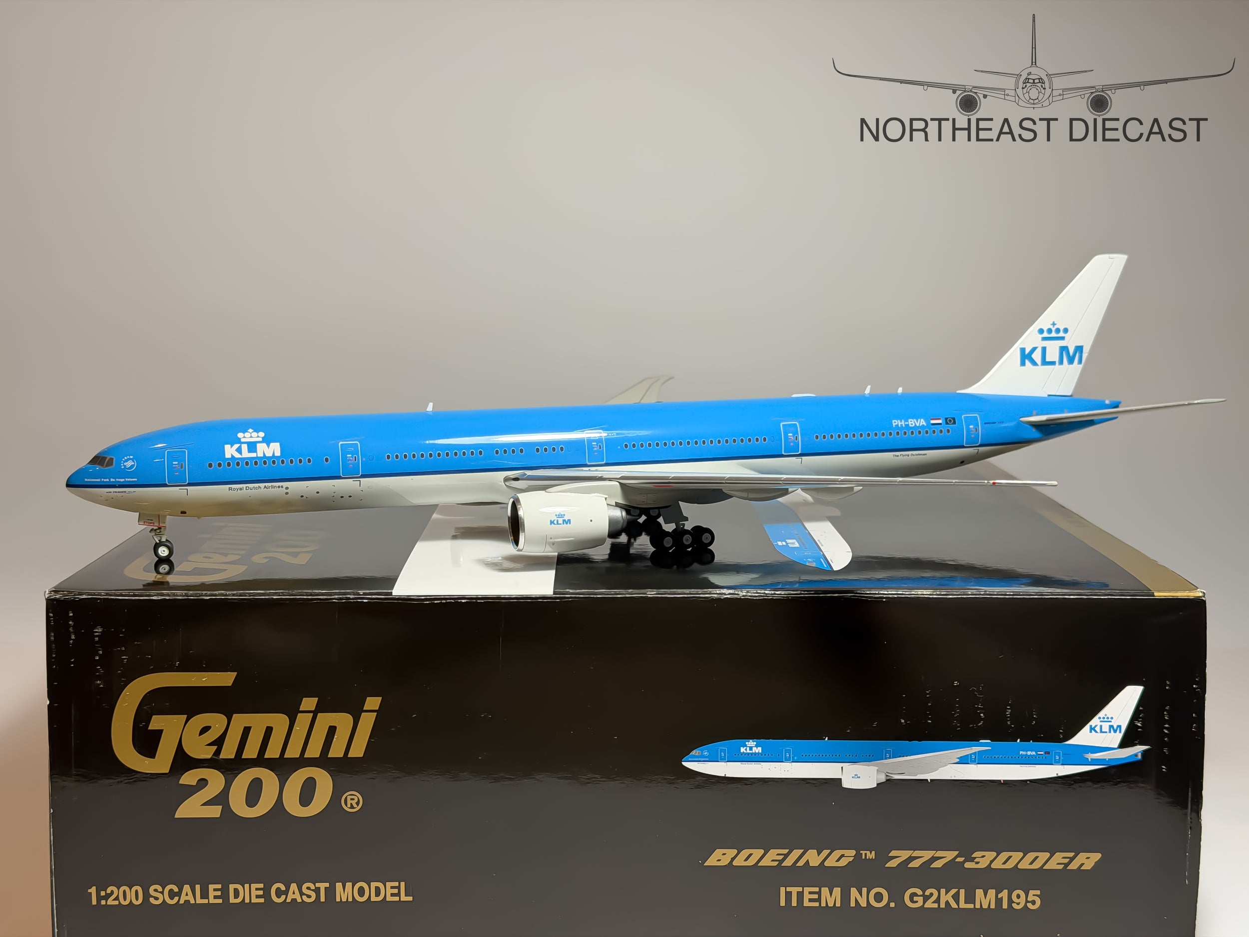 KLM Royal Dutch Airlines Boeing 777-300ER 1:200 Gemini Jets PH-BVA (G2KLM195)