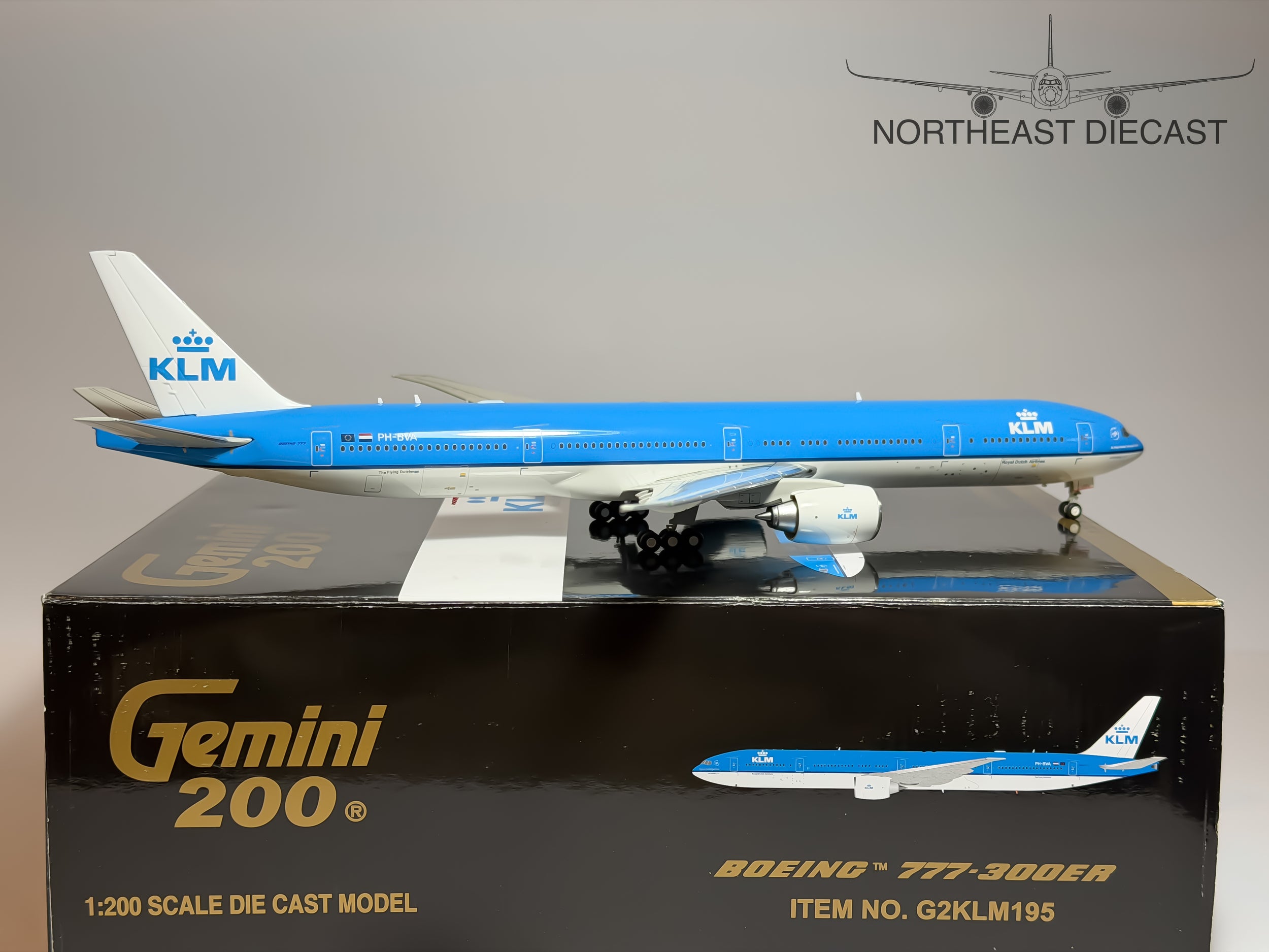 KLM Royal Dutch Airlines Boeing 777-300ER 1:200 Gemini Jets PH-BVA (G2KLM195)
