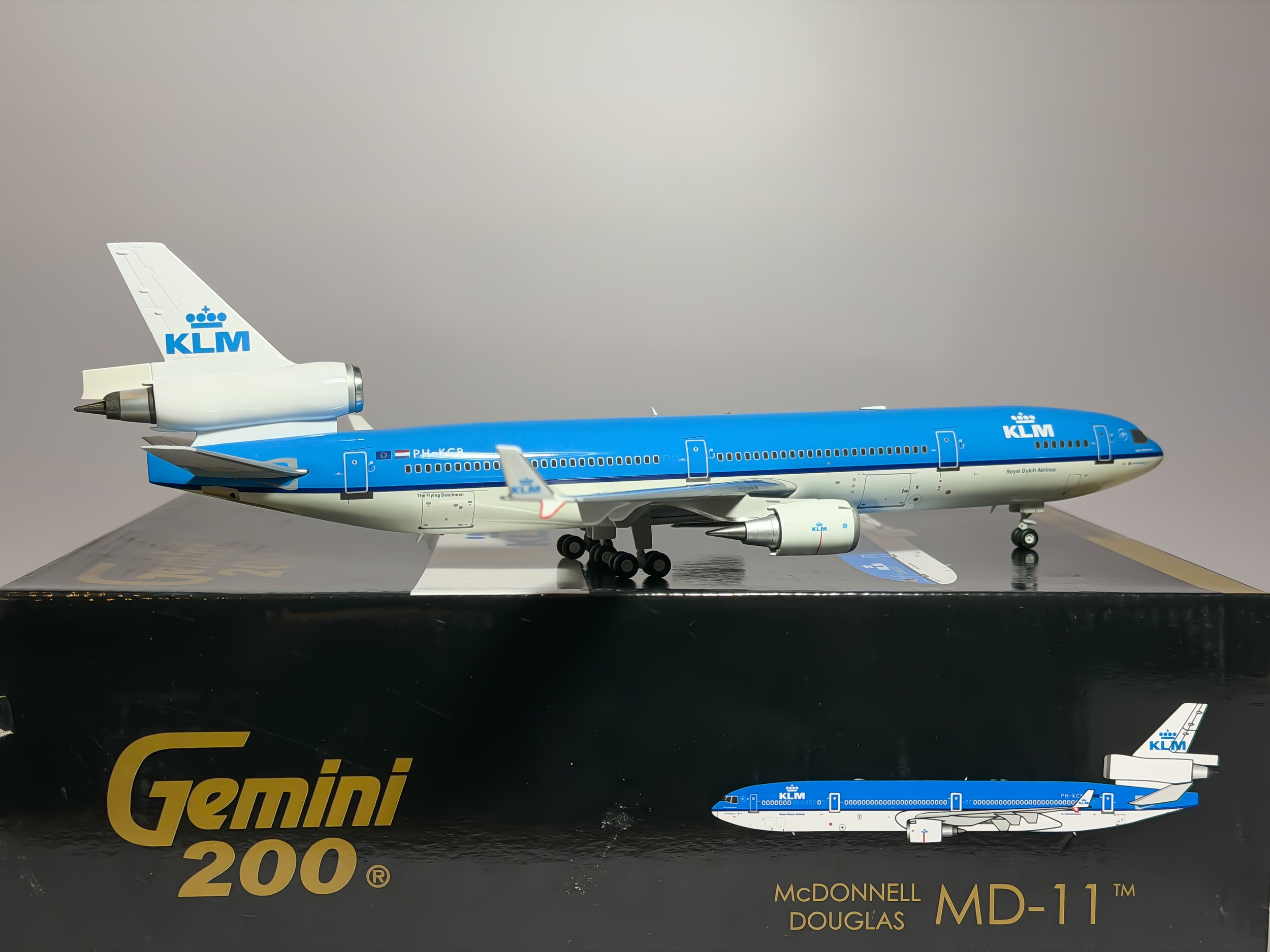 KLM Royal Dutch Airlines McDonnell Douglas MD-11 1:200 Gemini Jets PH-KCB (G2KLM493)