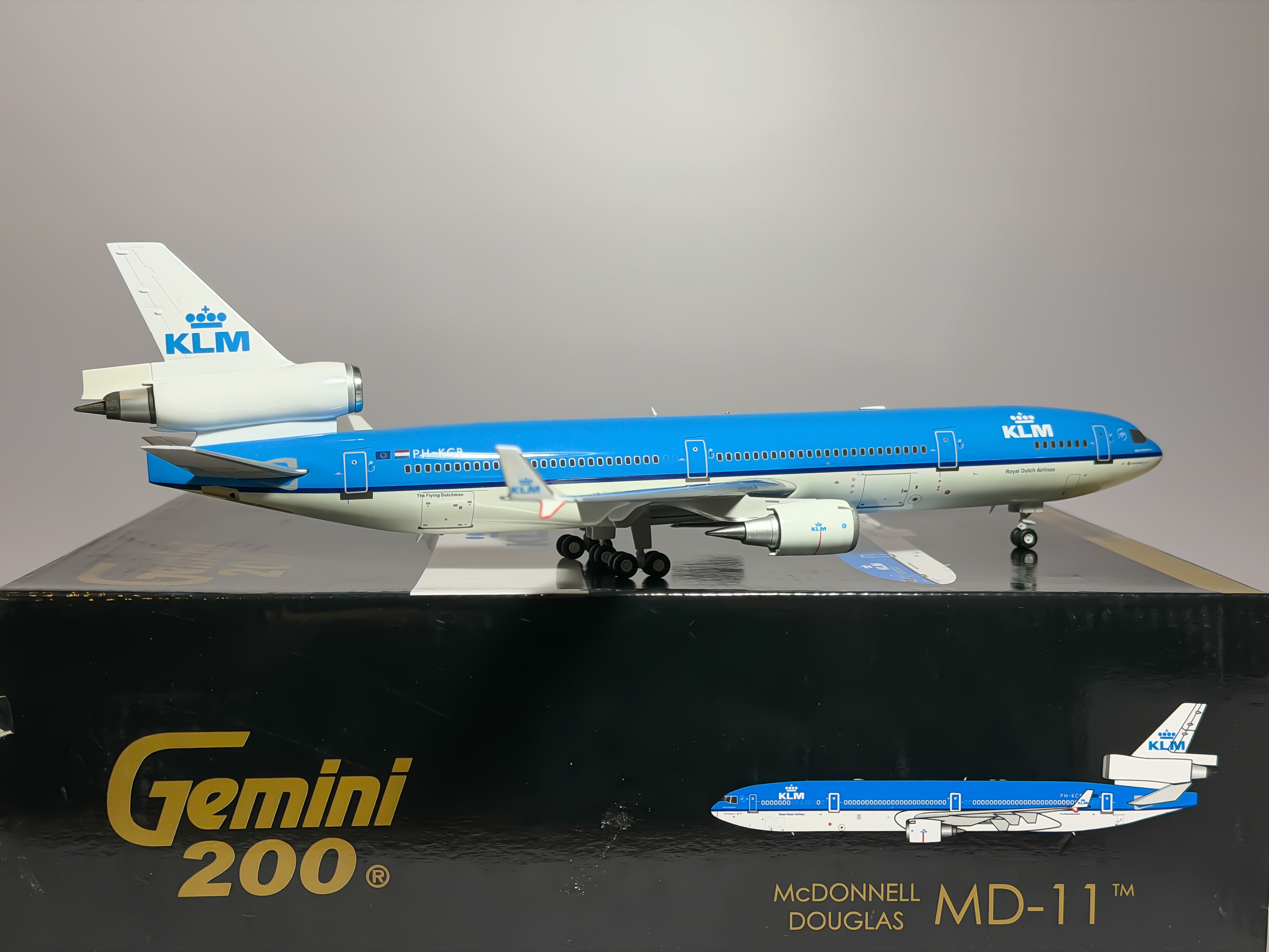 KLM Royal Dutch Airlines McDonnell Douglas MD-11 1:200 Gemini Jets PH-KCB (G2KLM493)