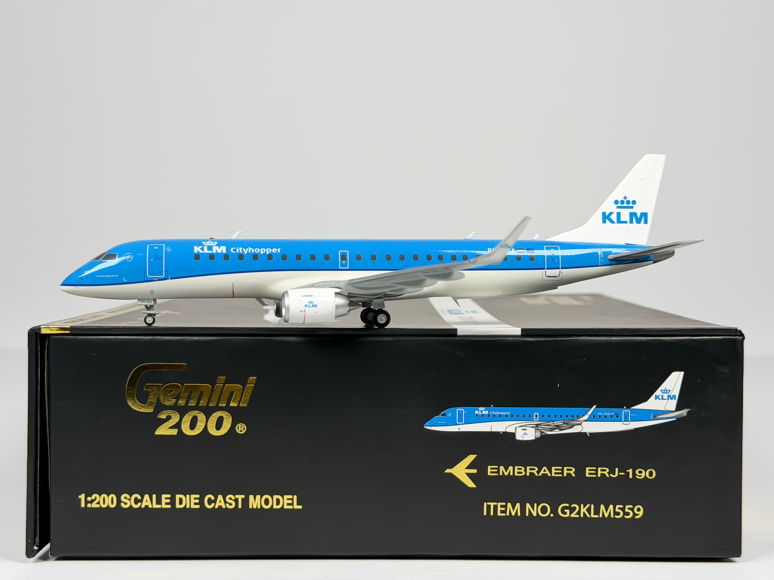 KLM Royal Dutch Airlines Embraer E190 1:200 Gemini Jets PH-EZA (G2KLM559)