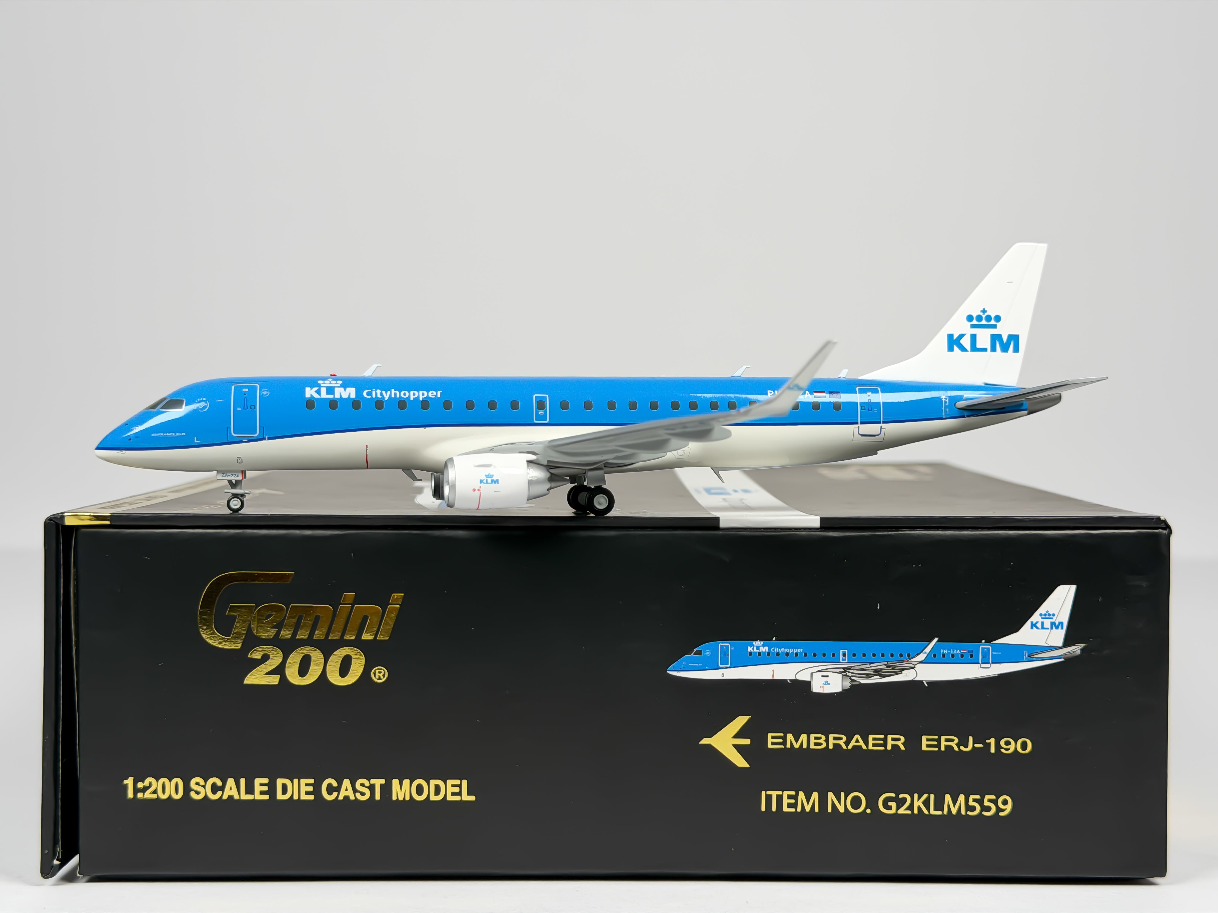 KLM Royal Dutch Airlines Embraer E190 1:200 Gemini Jets PH-EZA (G2KLM559)