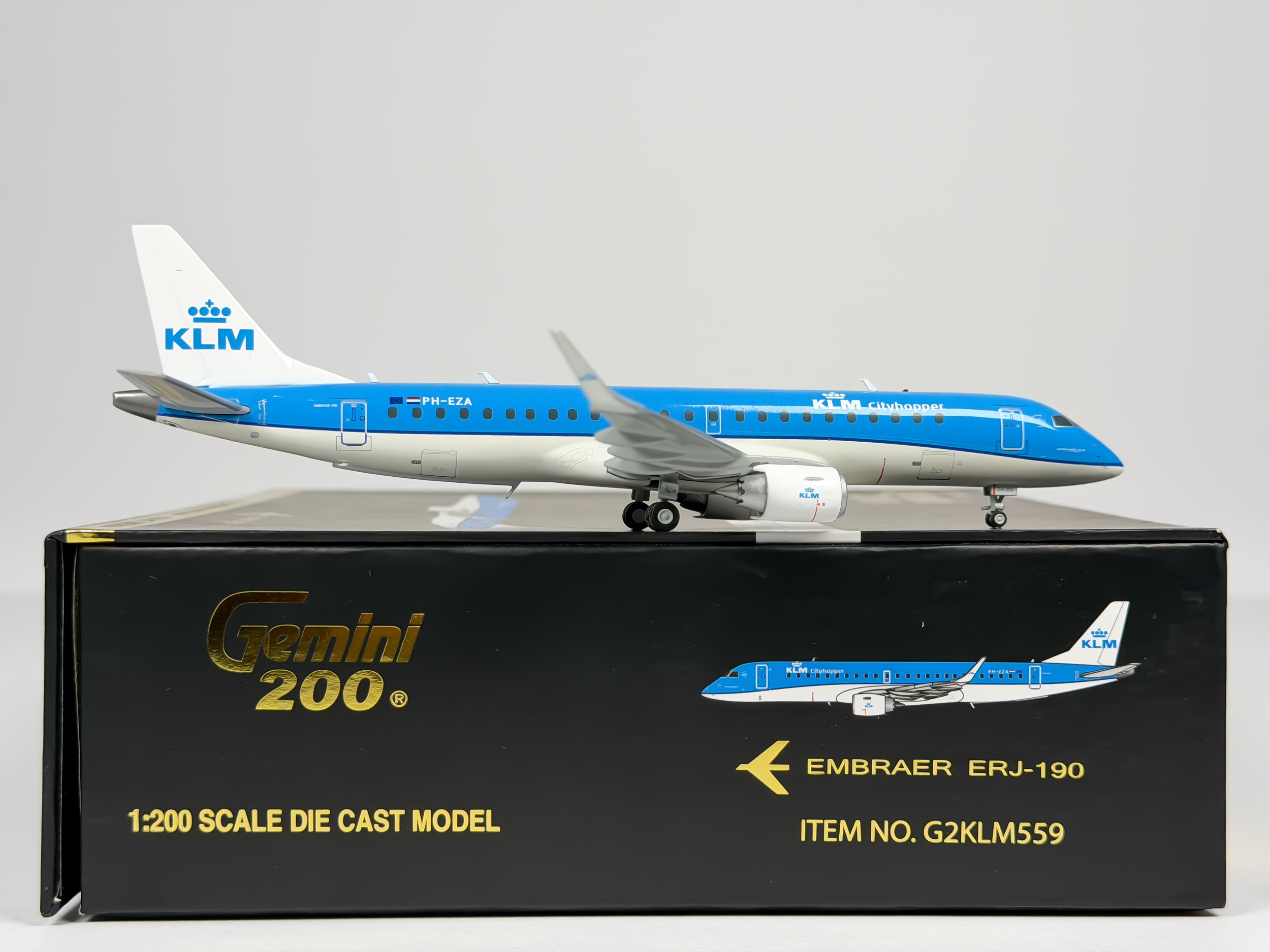 KLM Royal Dutch Airlines Embraer E190 1:200 Gemini Jets PH-EZA (G2KLM559)