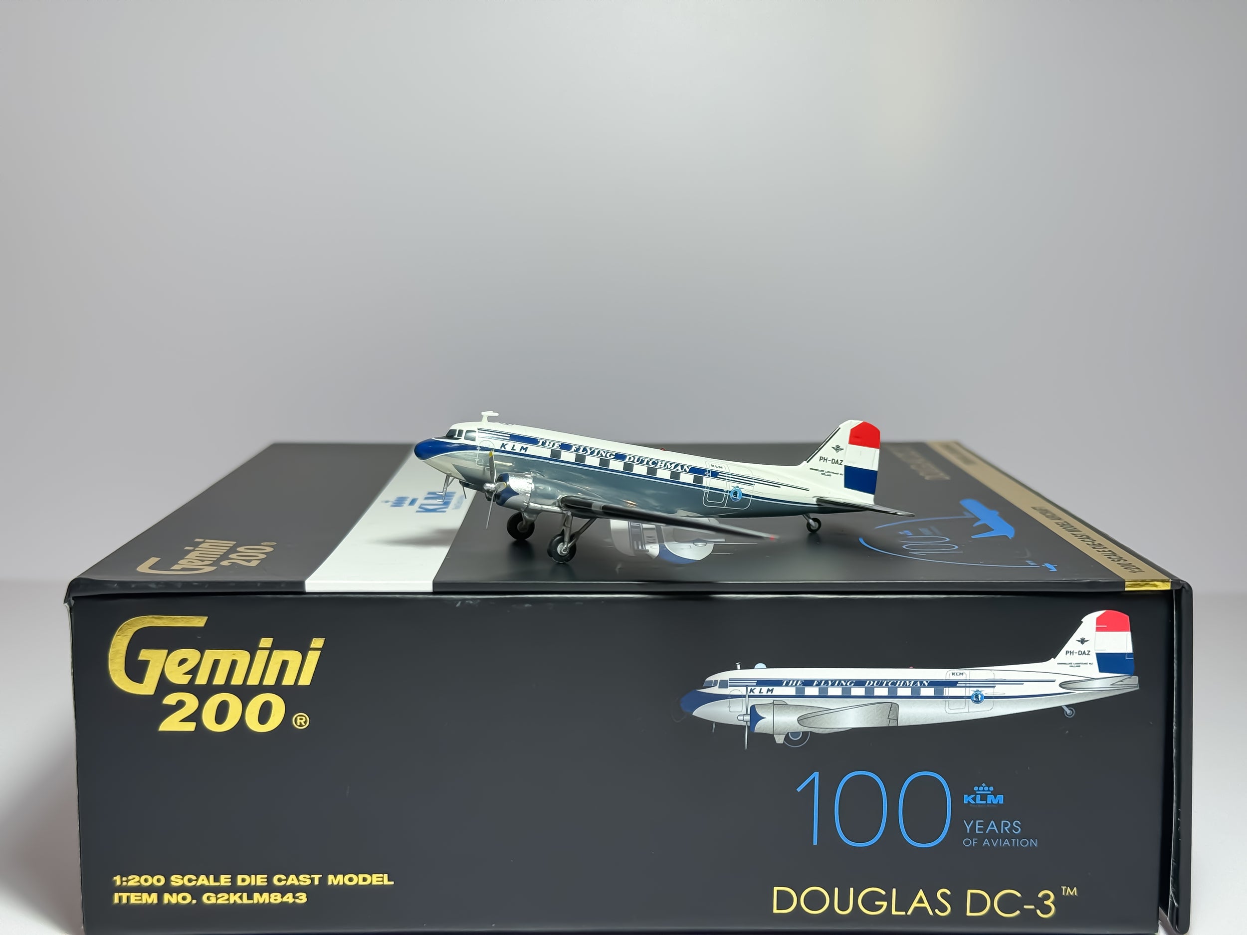 KLM Royal Dutch Airlines Douglas C-47 1:200 Gemini Jets PH-DAZ (G2KLM843)