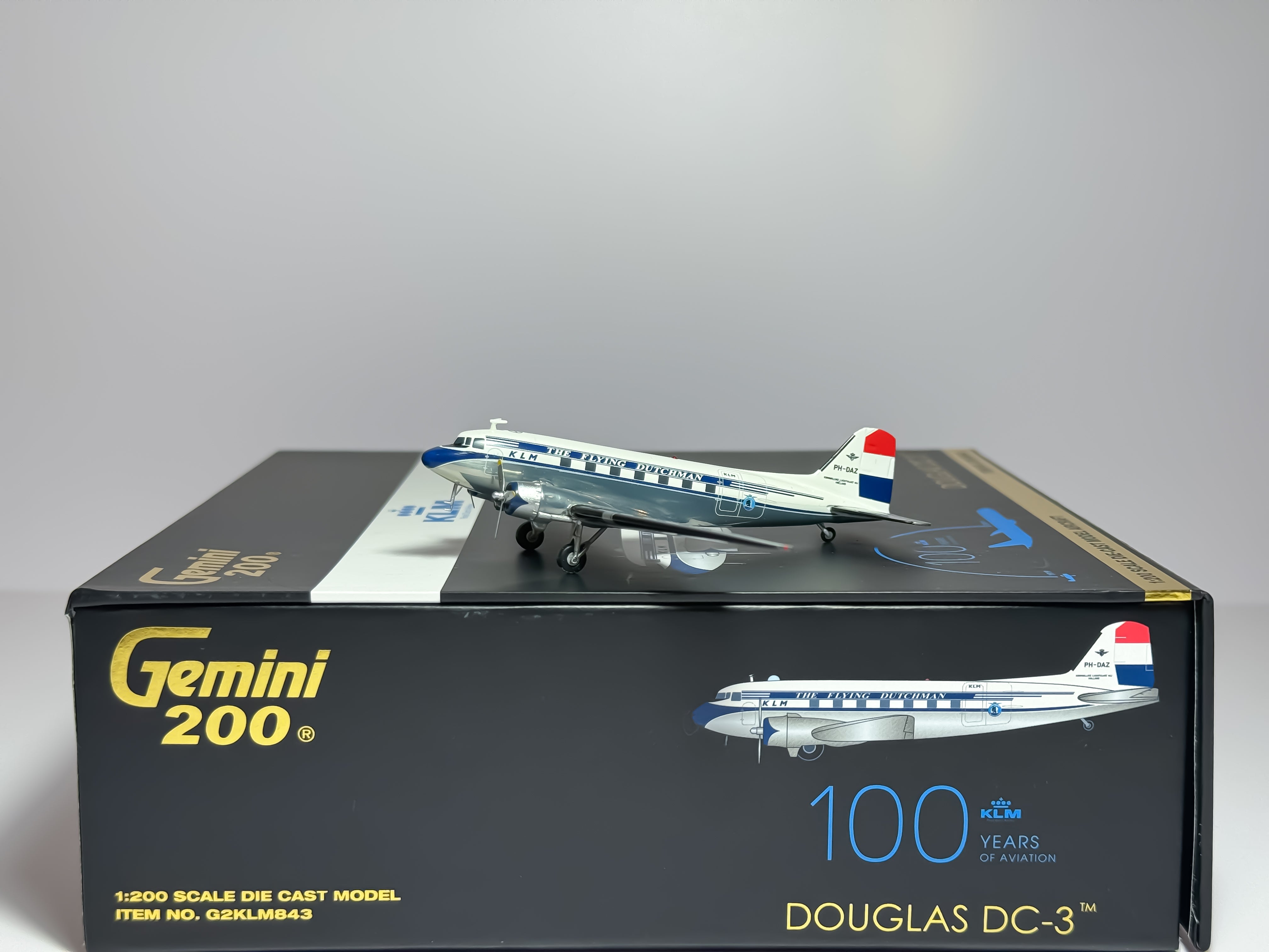 KLM Royal Dutch Airlines Douglas C-47 1:200 Gemini Jets PH-DAZ (G2KLM843)