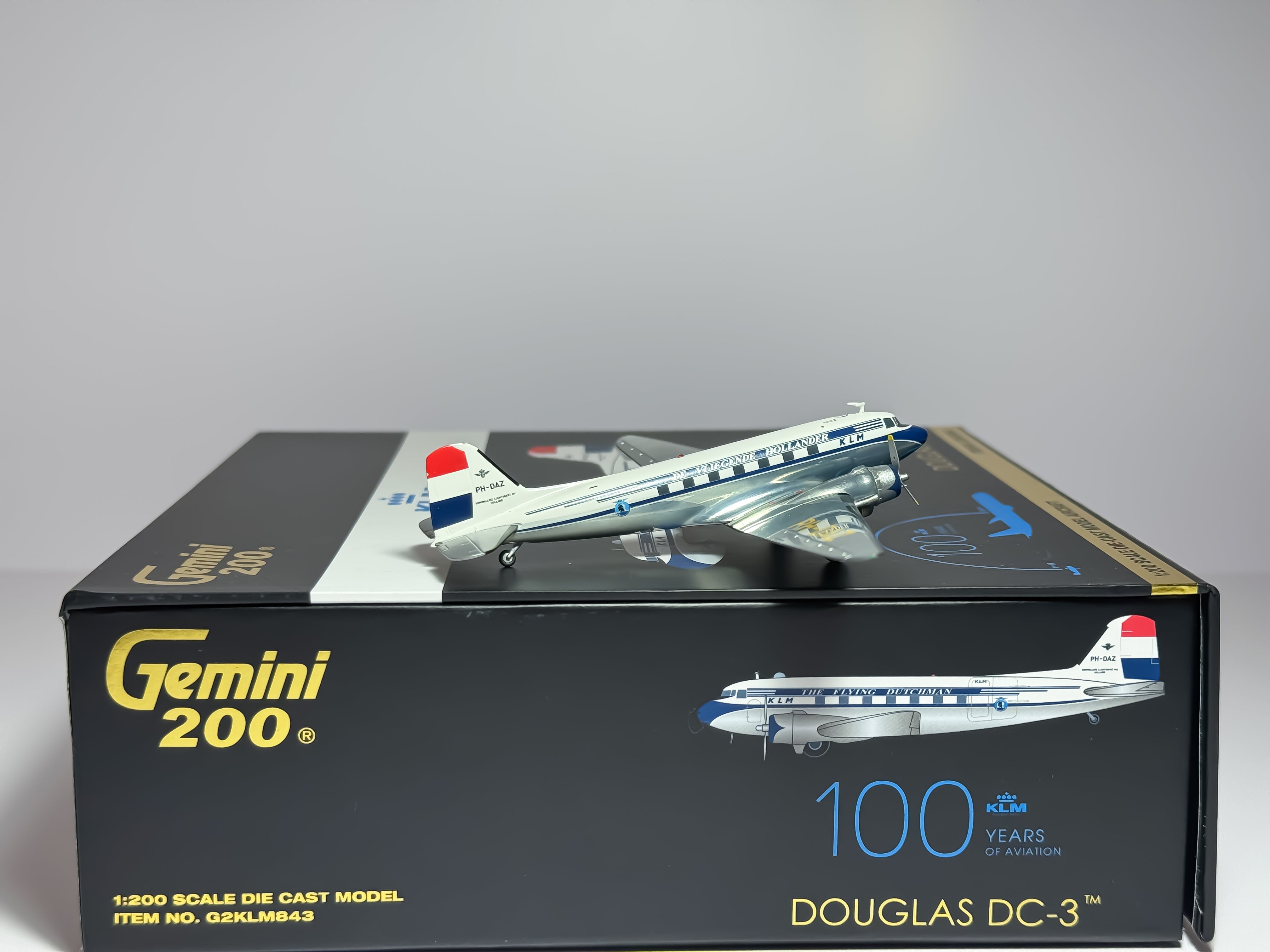 KLM Royal Dutch Airlines Douglas C-47 1:200 Gemini Jets PH-DAZ (G2KLM843)