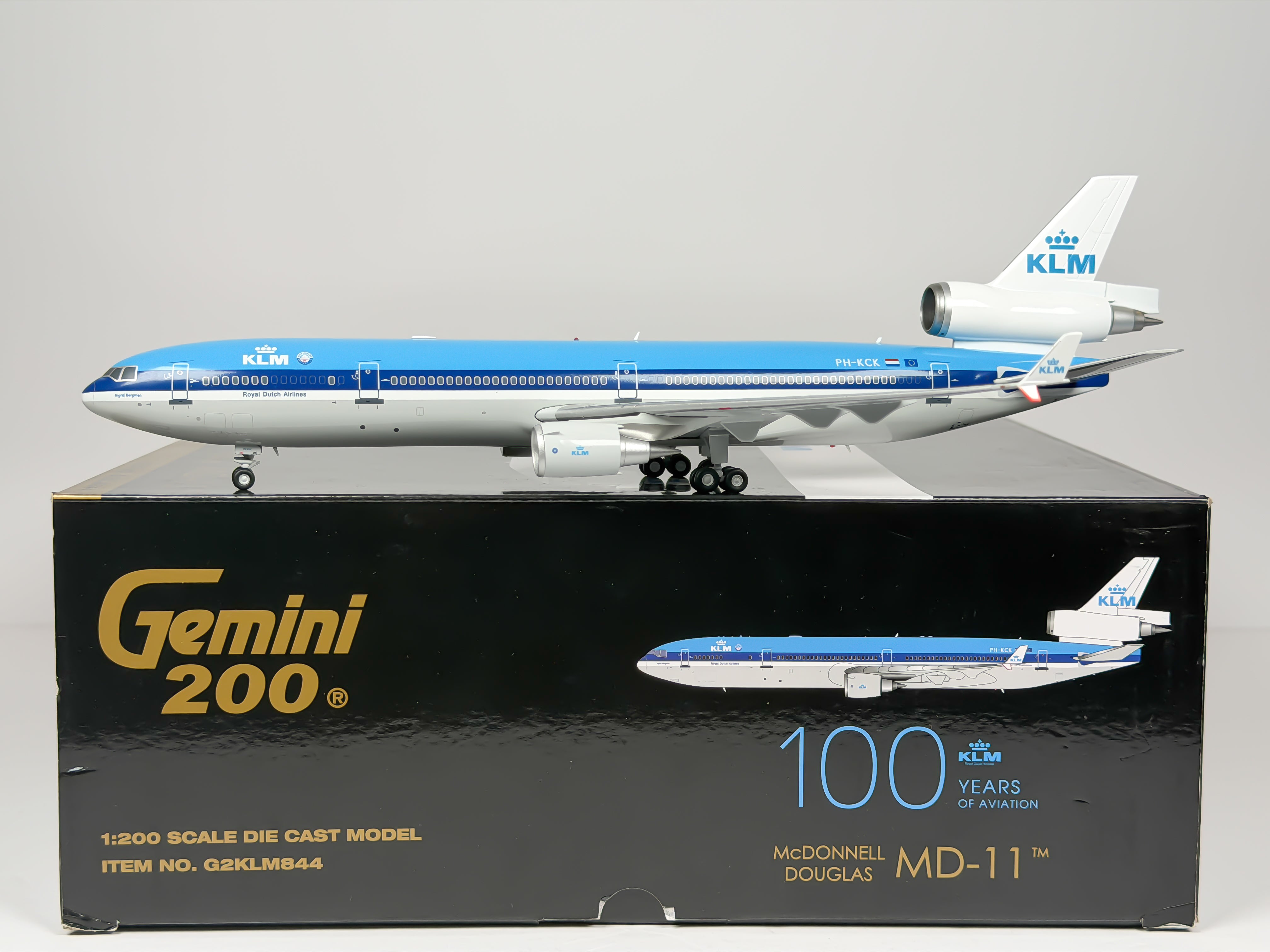 KLM Royal Dutch Airlines McDonnell Douglas MD-11 1:200 Gemini Jets PH-KCK (G2KLM844)
