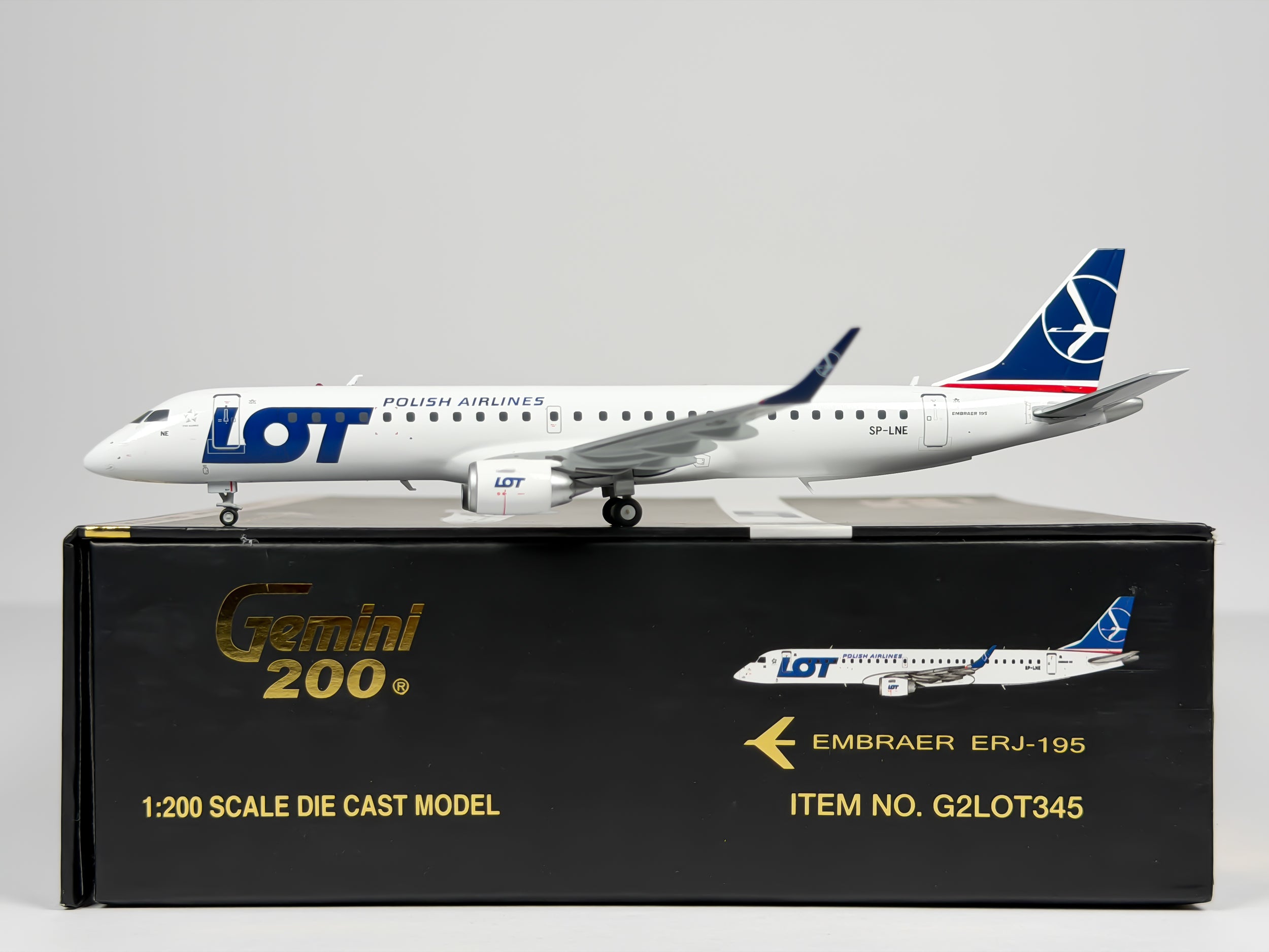LOT Polish Airlines Embraer E195 1:200 Gemini Jets SP-LNE (G2LOT345)